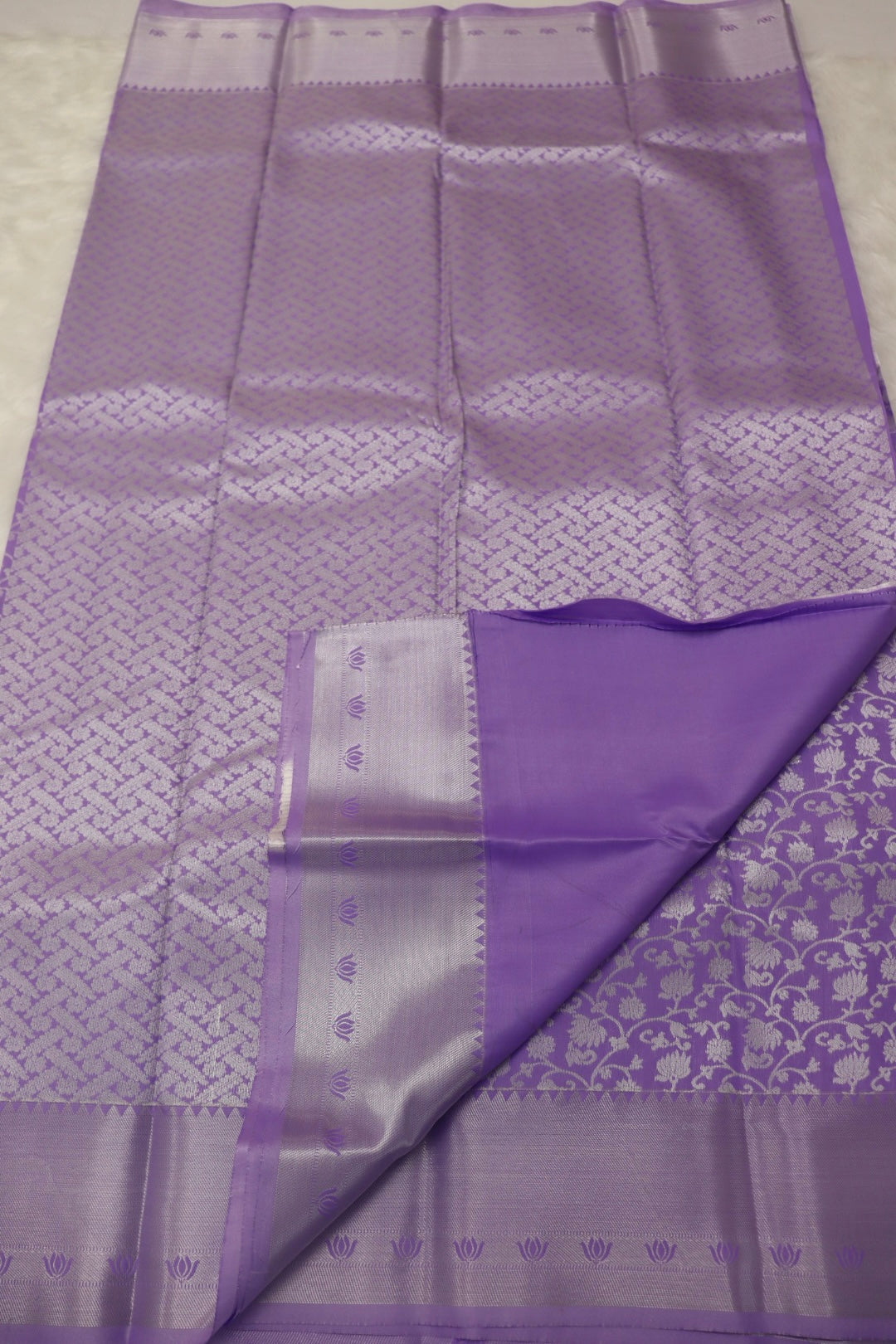 PREMIUM SEMI KANCHI SILK SAREE - LAVENDER