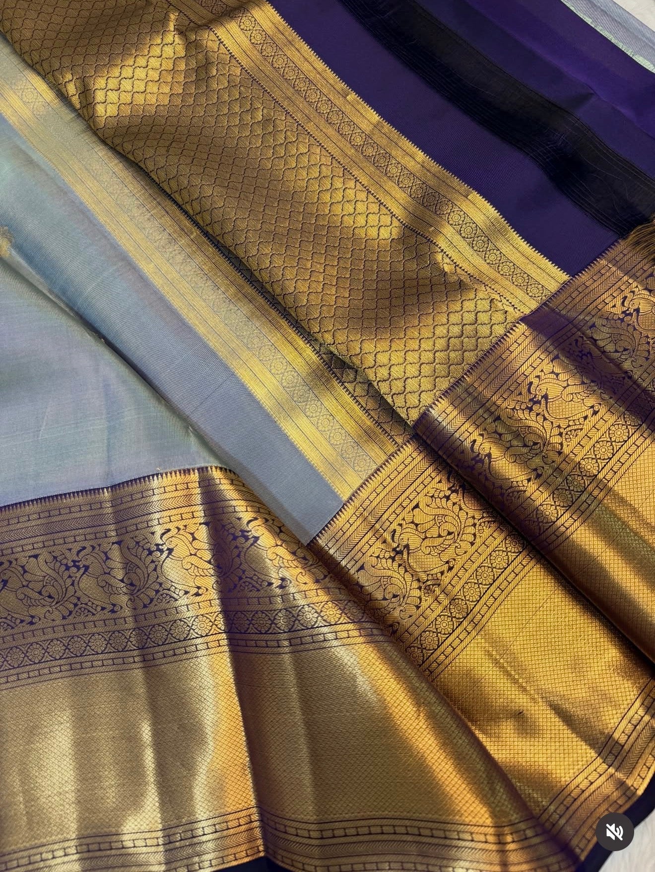 KANCHIPURAM PURE SILK SAREE | SILKMARK® CERTIFIED - GREY