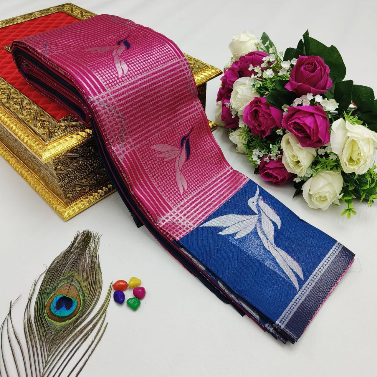 KUBERA KORVAI SILK COTTON SAREE - PURPLE