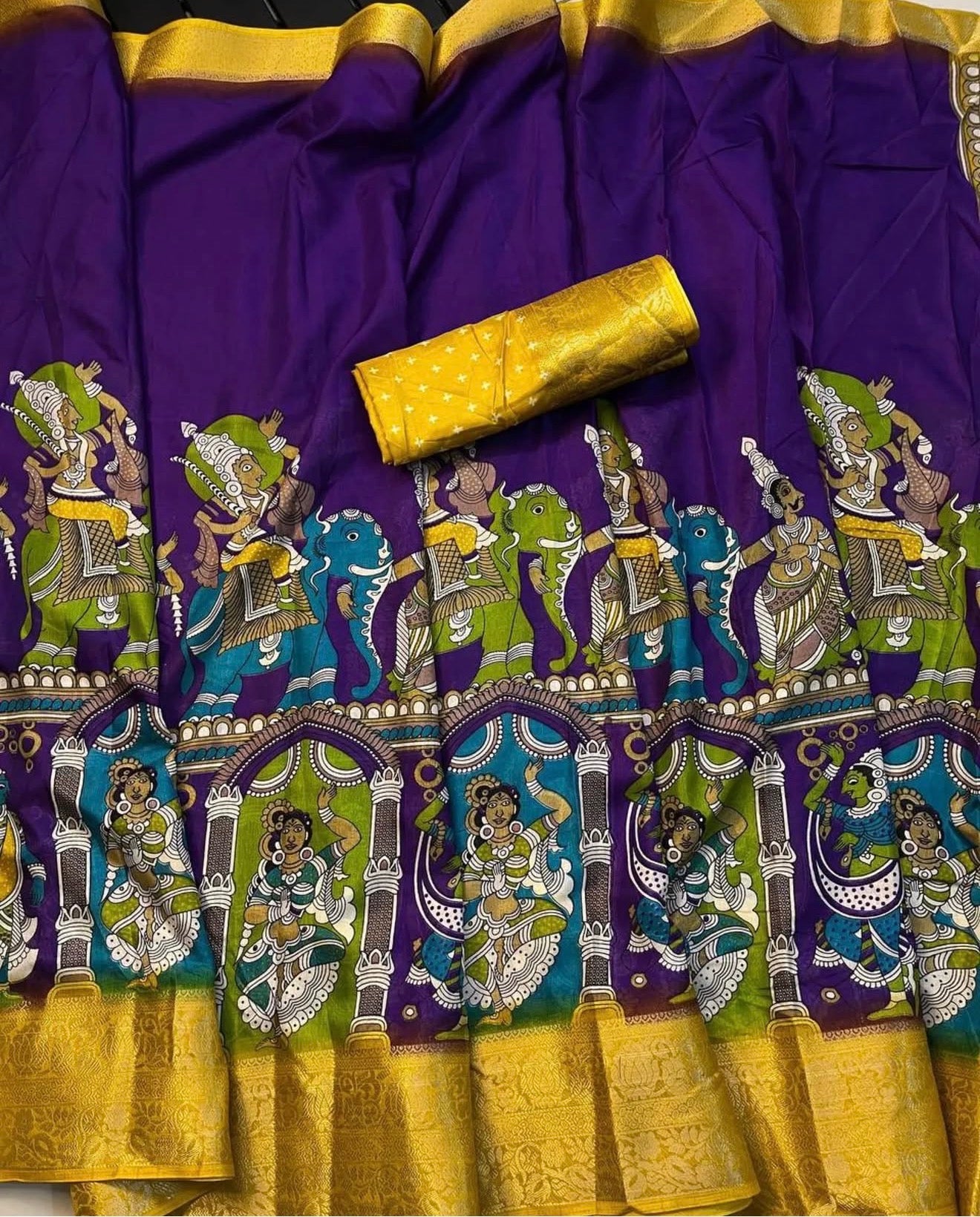 KALAMKARI PREMIUM BOUTIQUE SAREE - MULTI