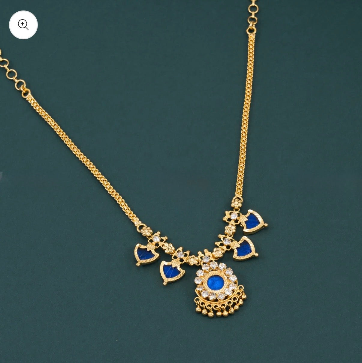 TRADITIONAL PALAKKA 2+2 NECKLACE - BLUE