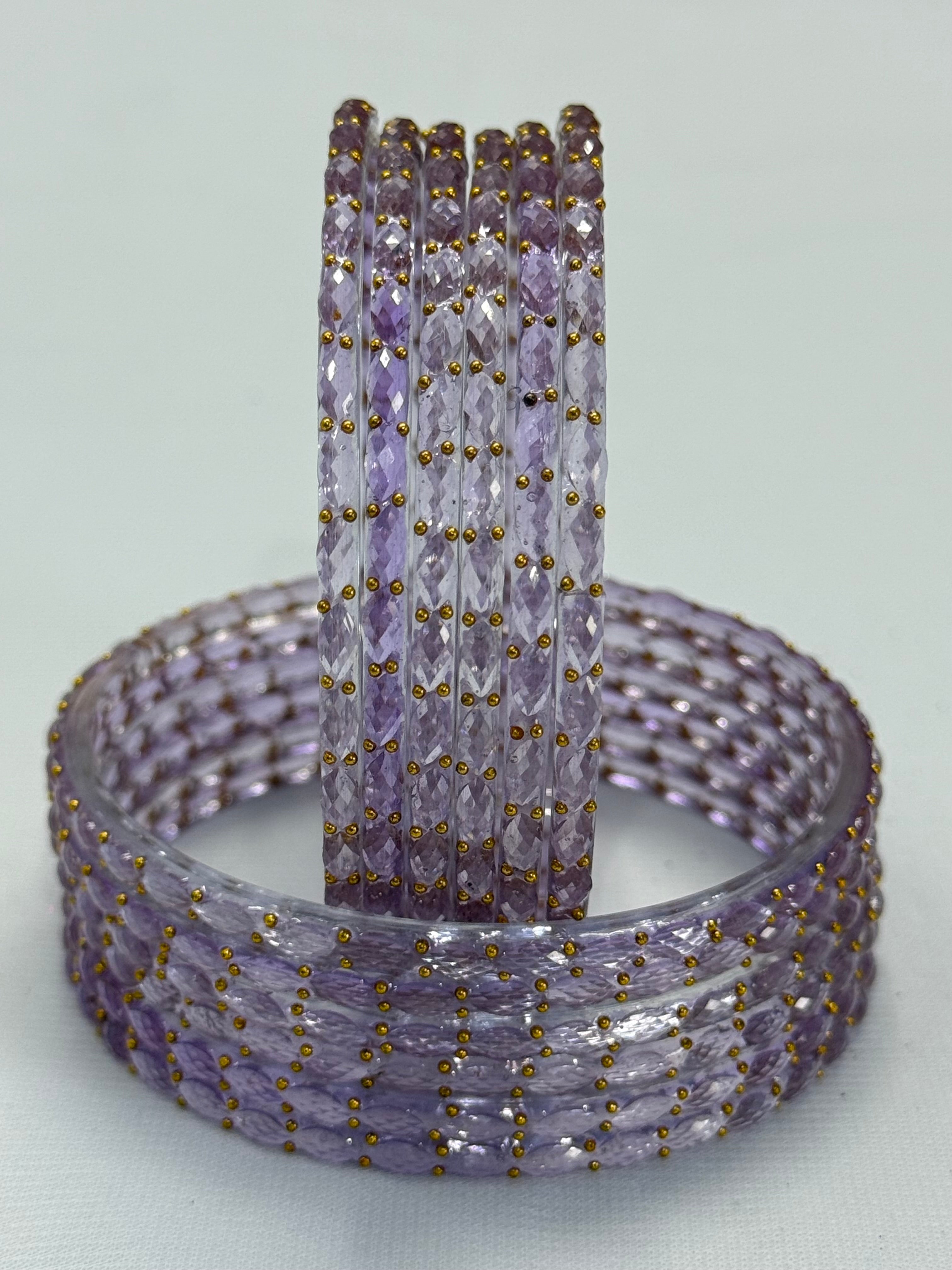 RAINDROP GLASS BANGLES PACK OF 12