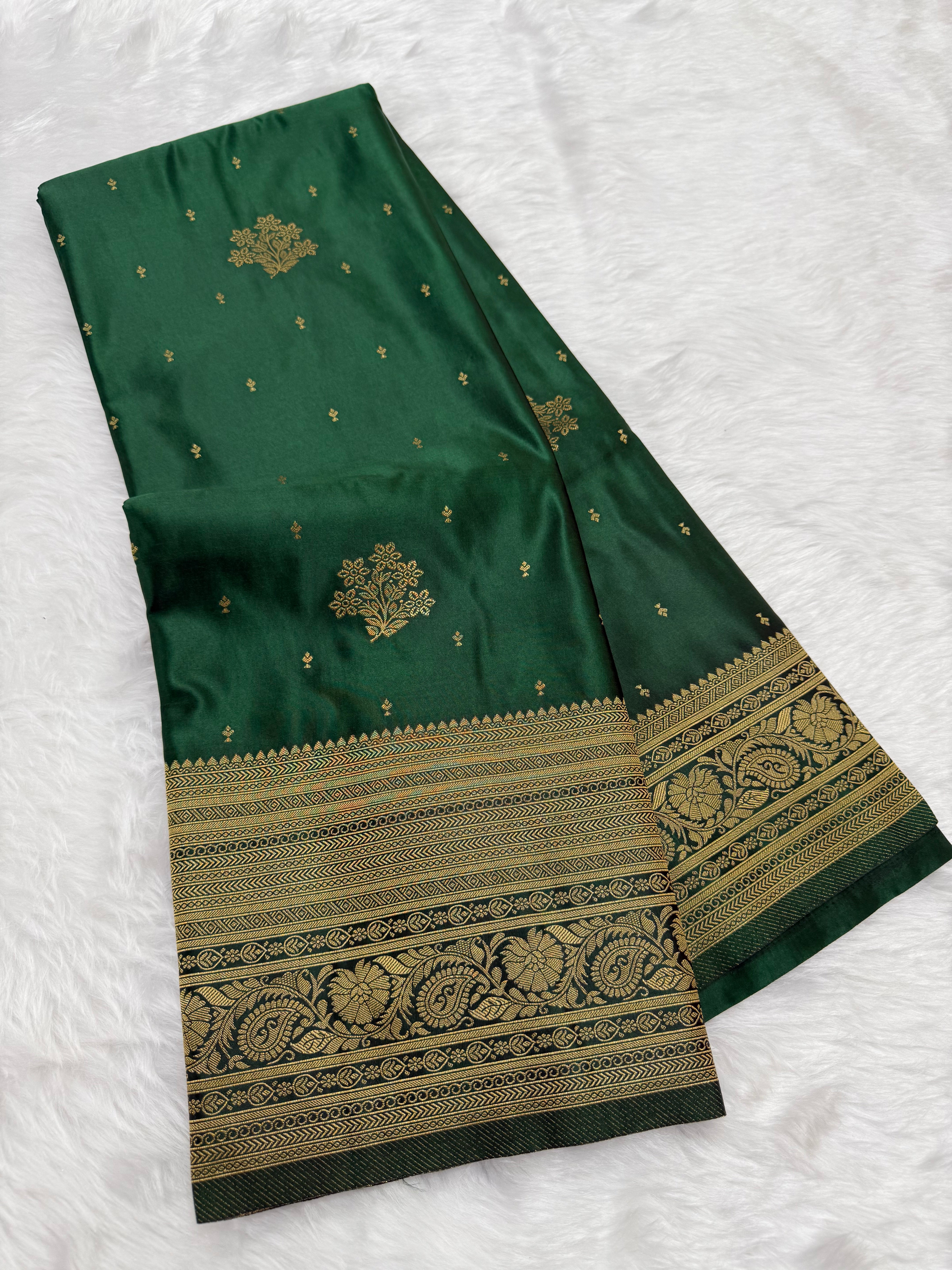 BEAUTIFUL SATIN FANCY SAREE - CASTLETON GREEN