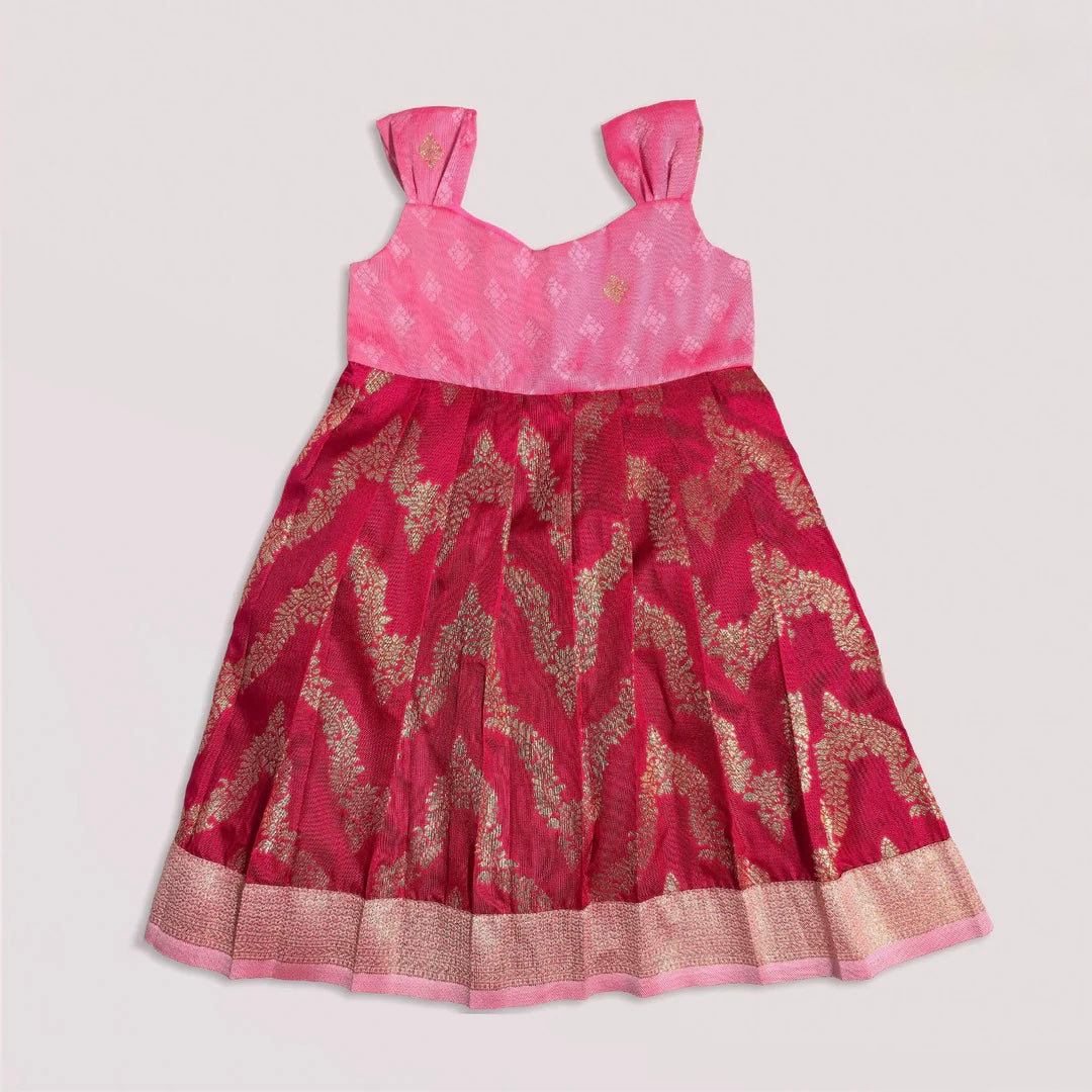 PINK NEW BORN FROCK
