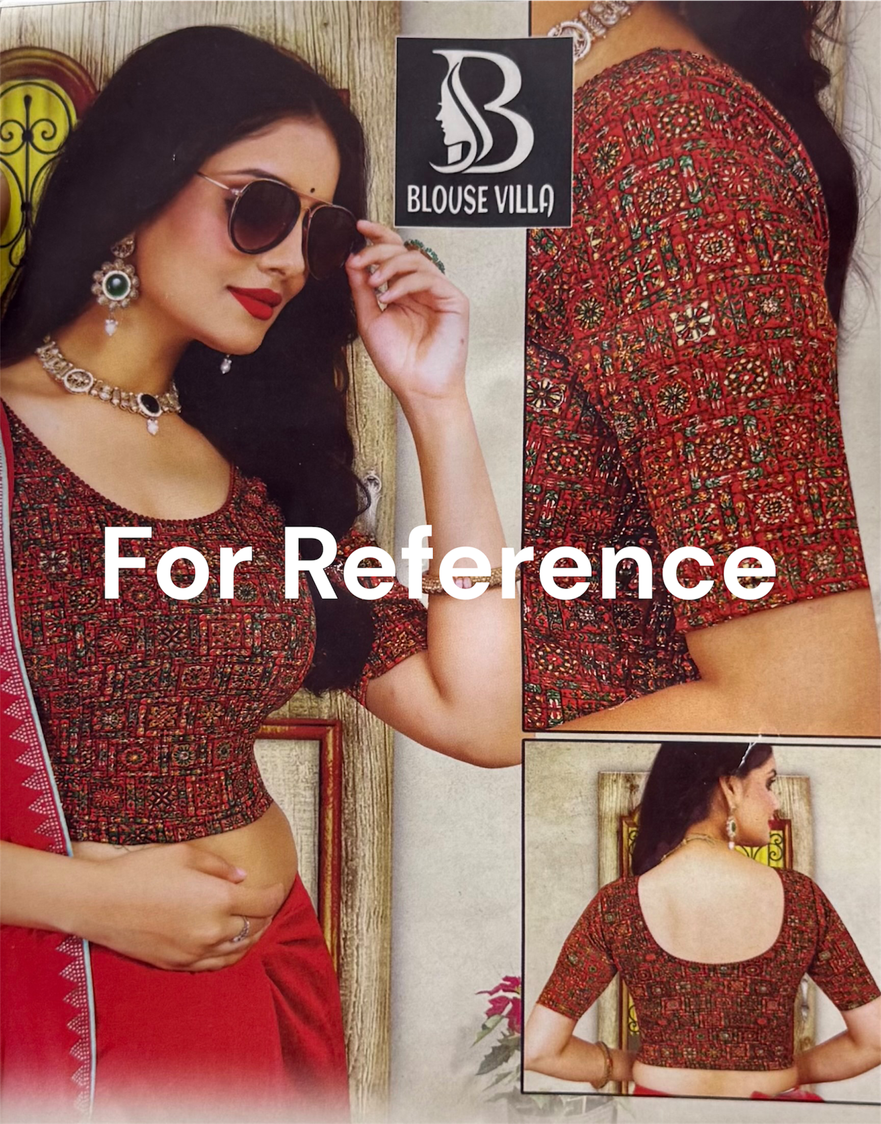DESIGNER STRETCHABLE BLOUSE - MULTICOLOUR