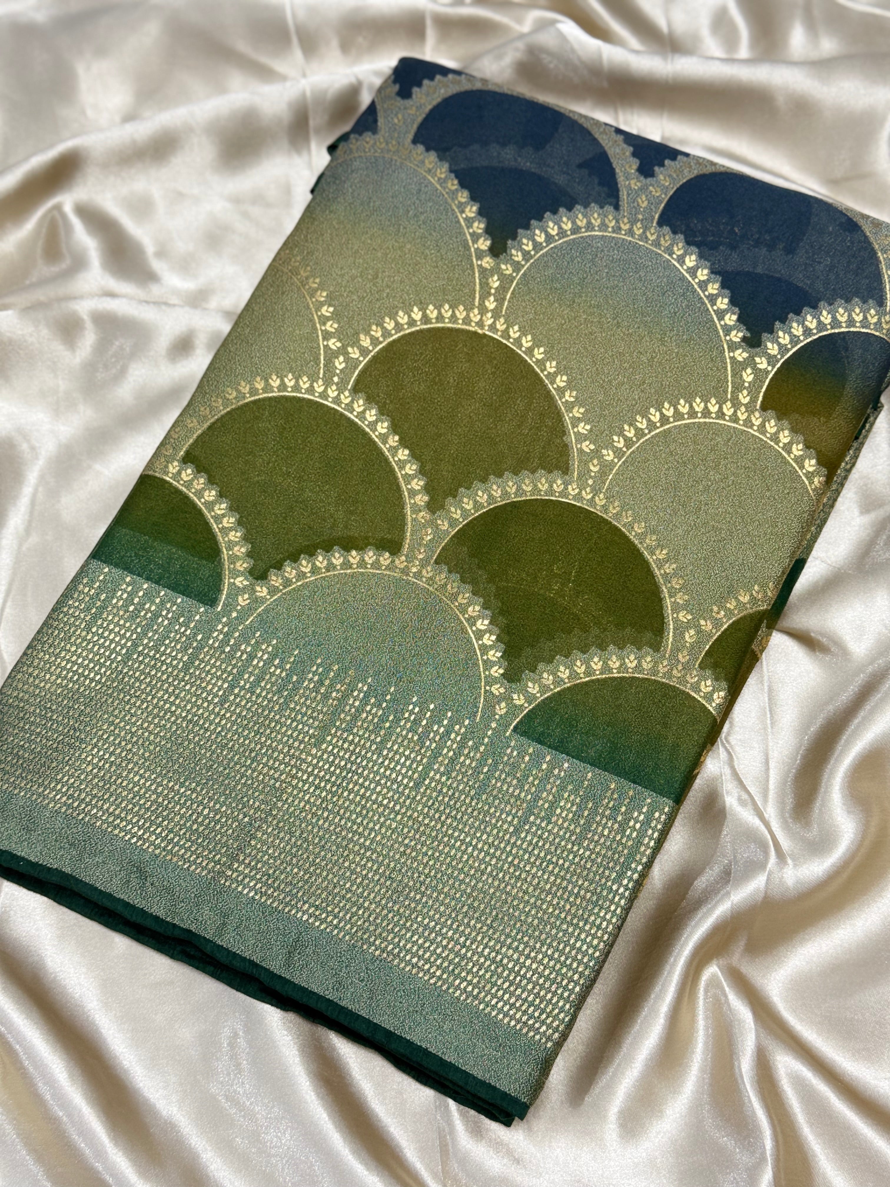 FANCY RANGKAT GEORGETTE SAREES - MULTICOLOUR