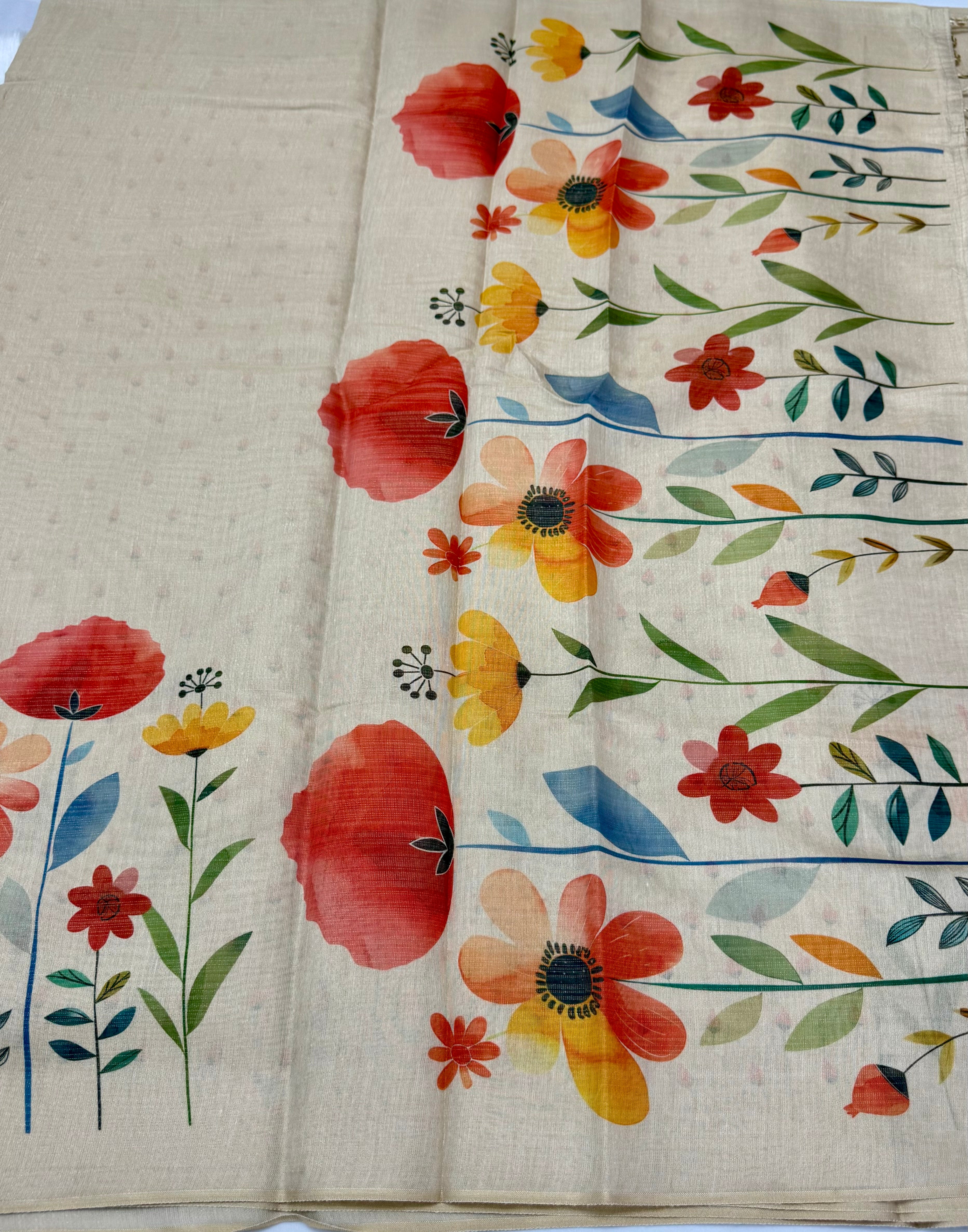PREMIUM FANCY TISSUE SILK SAREE - MULTI
