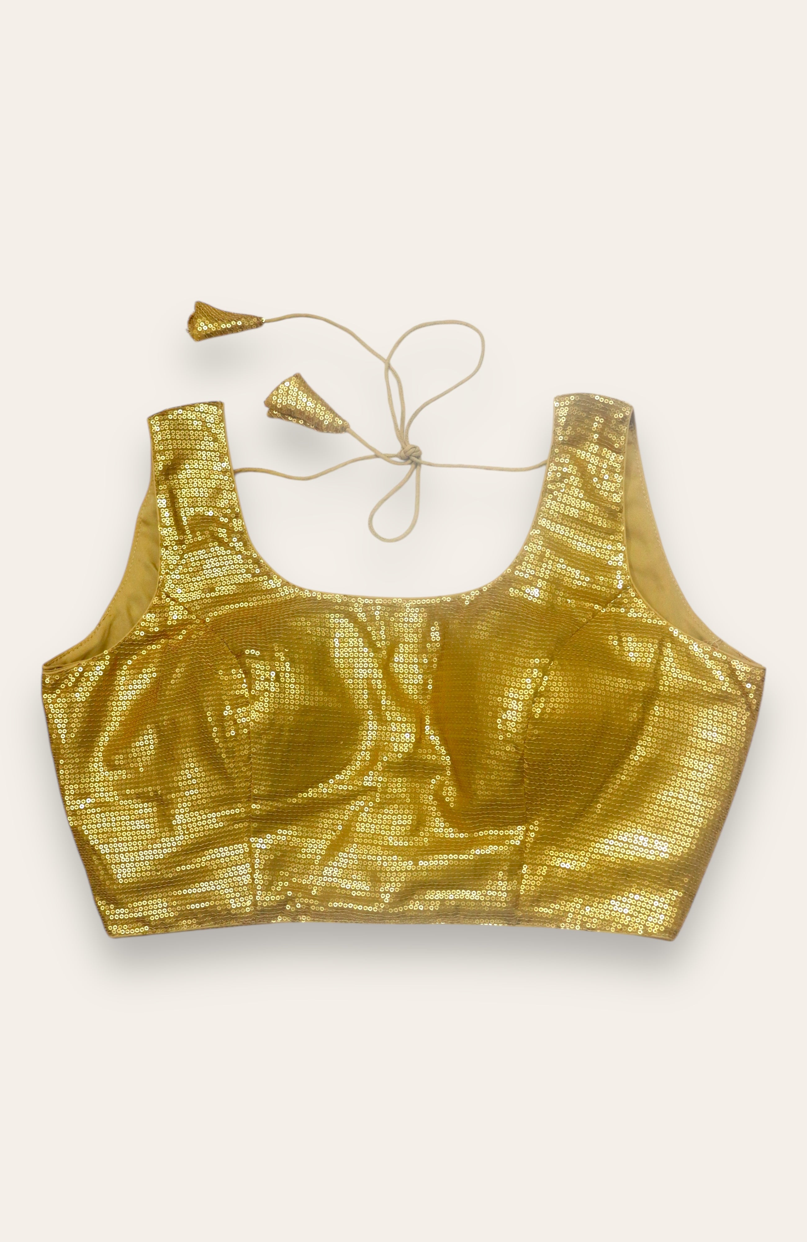 CHUMKIWORK SLEEVELESS BLOUSE- GOLD