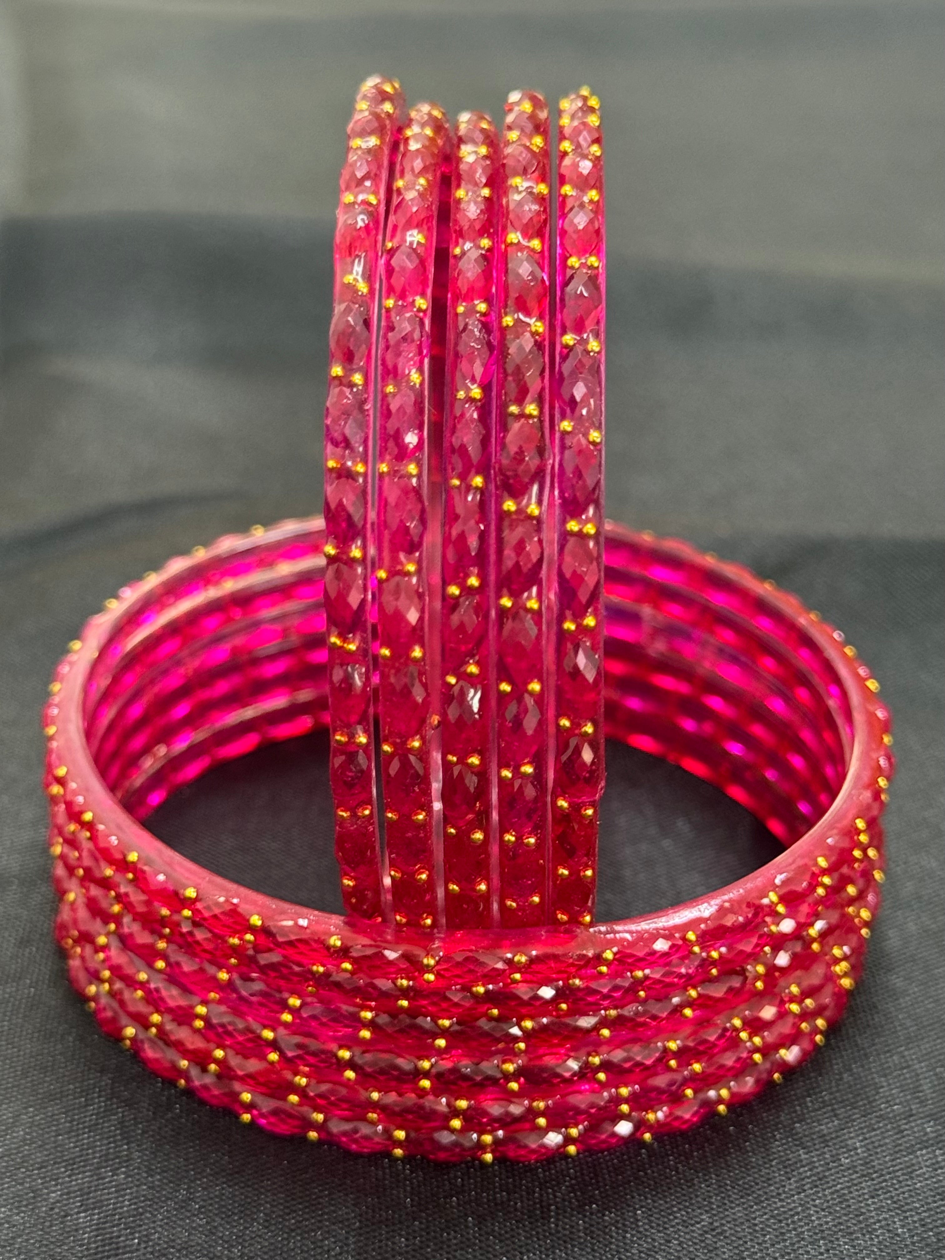 RAINDROP GLASS BANGLES PACK OF 12