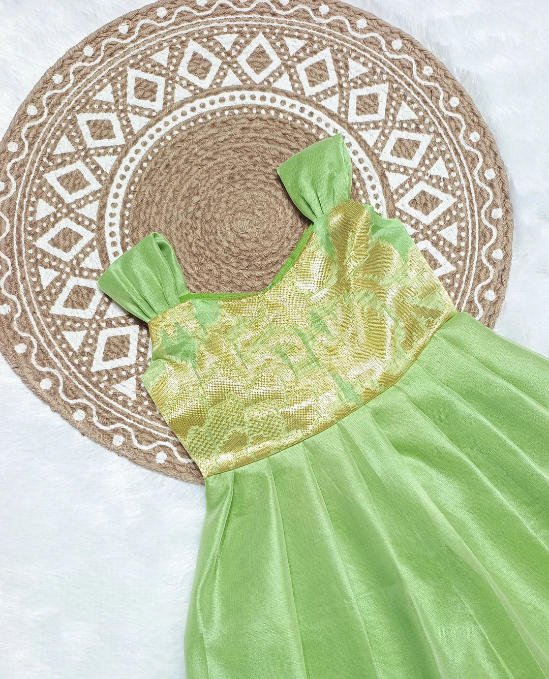 GREEN NEW BORN FROCK
