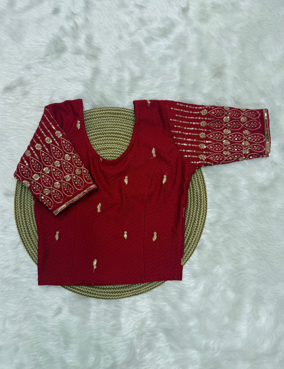 DESIGNER STRETCHABLE BLOUSE - RED