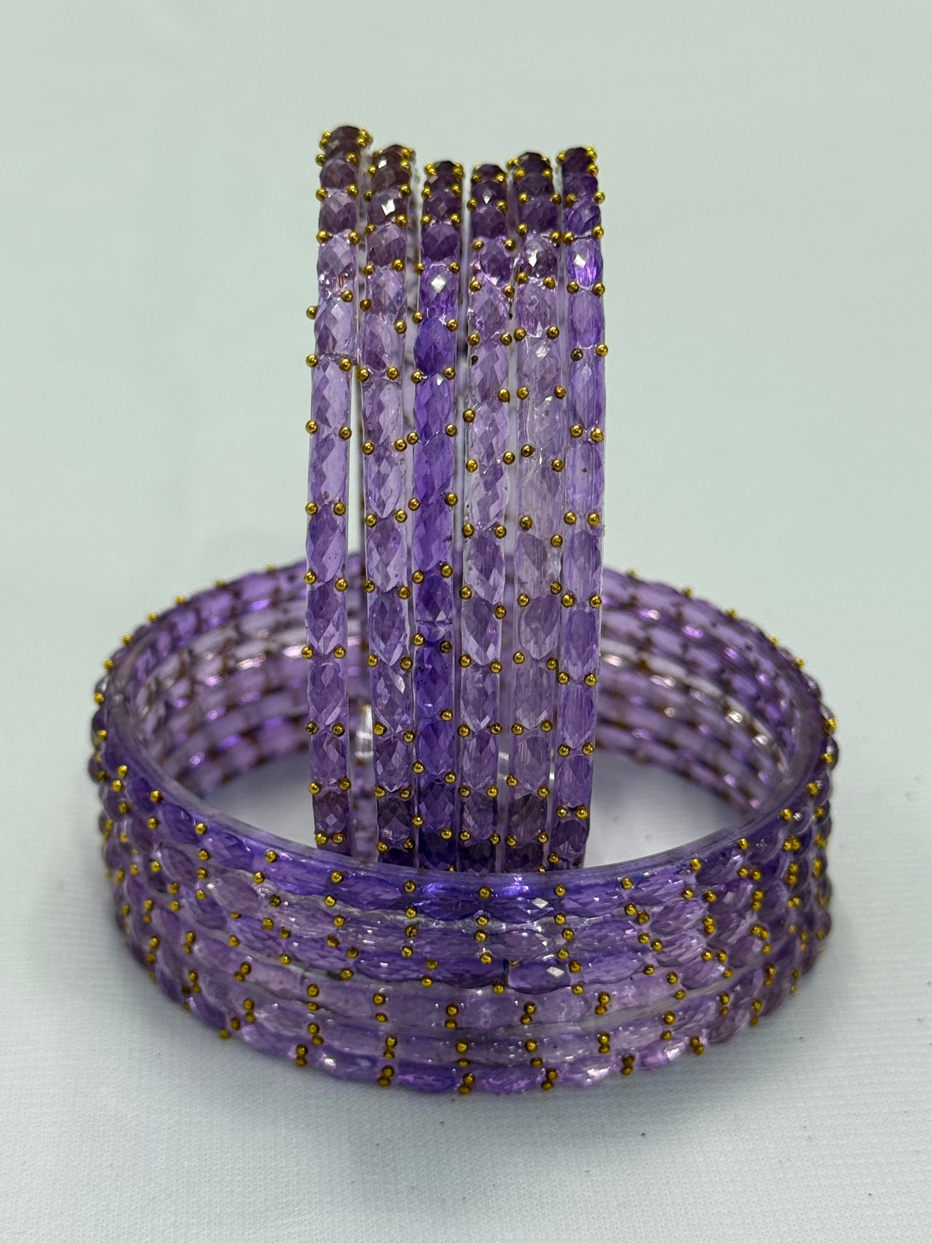 RAINDROP GLASS BANGLES PACK OF 12