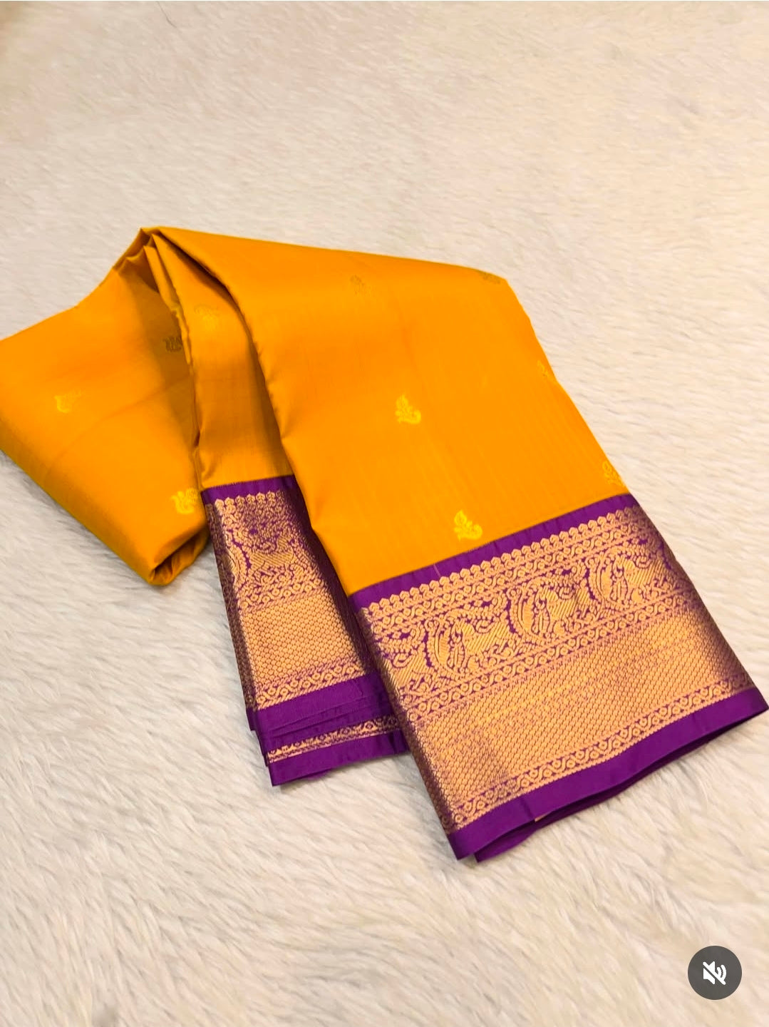 KANCHIPURAM PURE SILK SAREE | SILKMARK® CERTIFIED - SUNGLOW