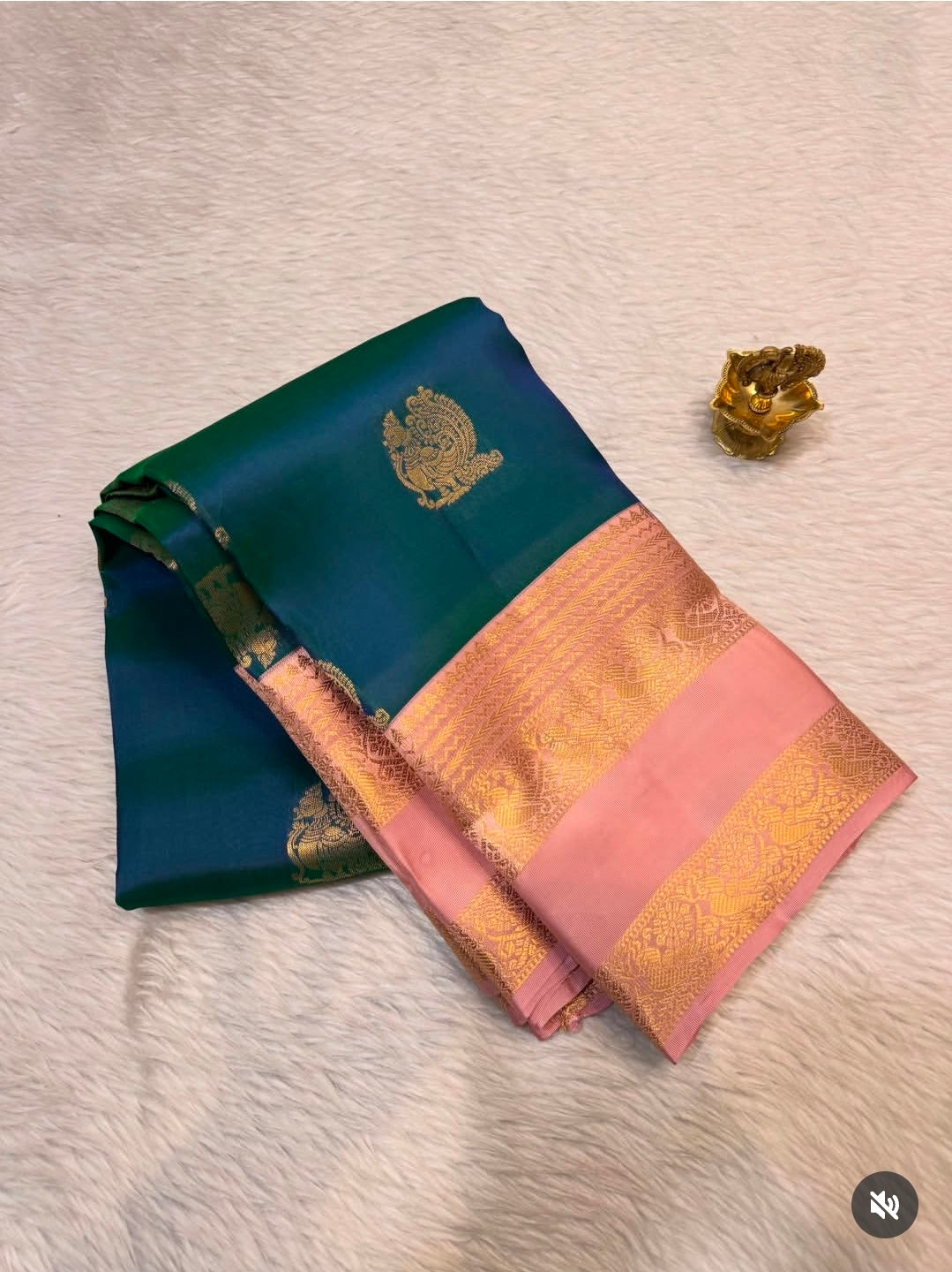 KANCHIPURAM PURE SILK SAREE | SILKMARK® CERTIFIED - PEACOCK GREEN