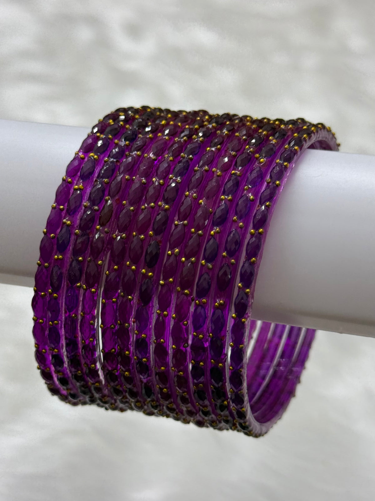 RAINDROP GLASS BANGLES PACK OF 12