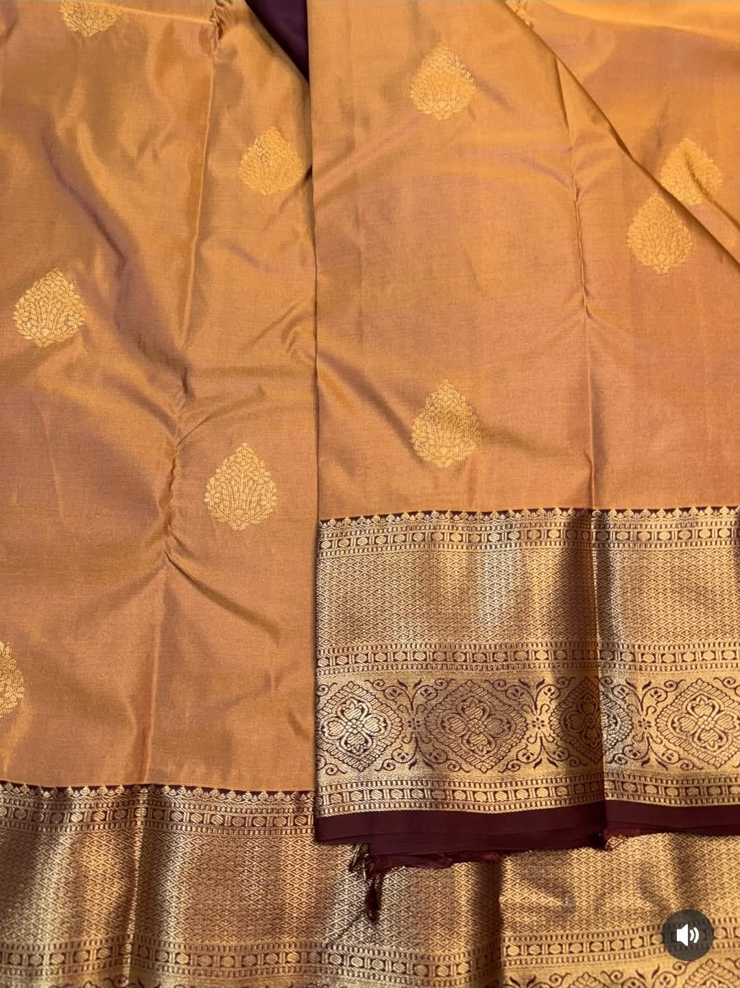 PREMIUM SEMI KANCHI SILK SAREE - PASTEL PEACH