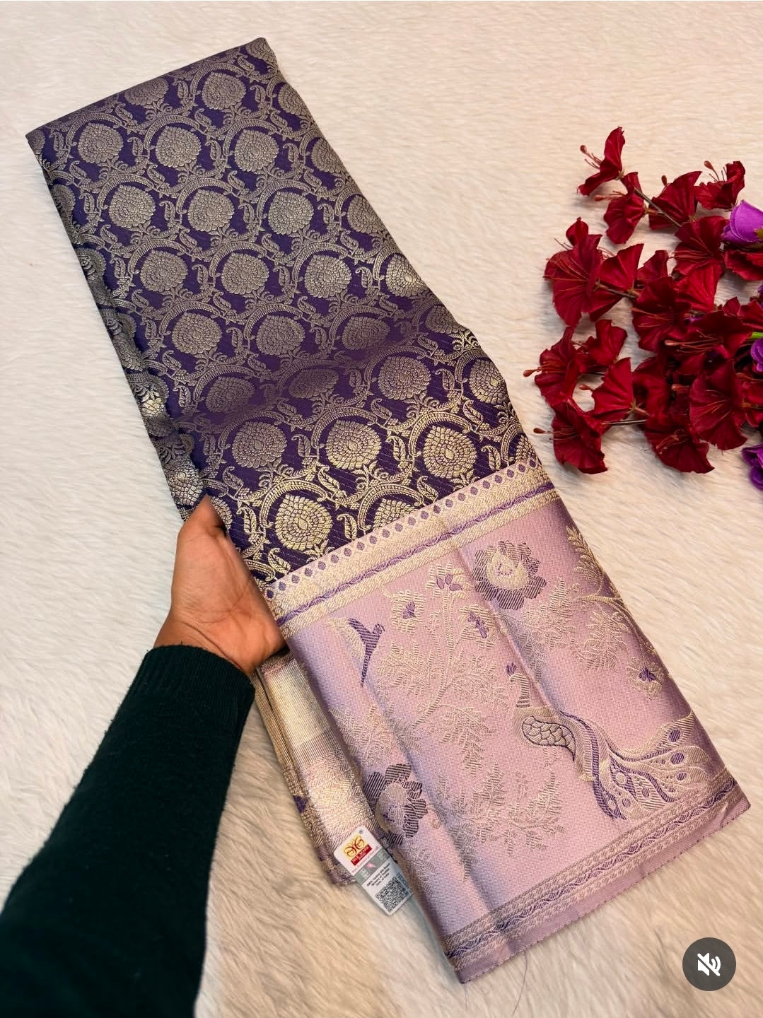 KANCHIPURAM PURE SILK SAREE | SILKMARK® CERTIFIED - GOLDEN PURPLE