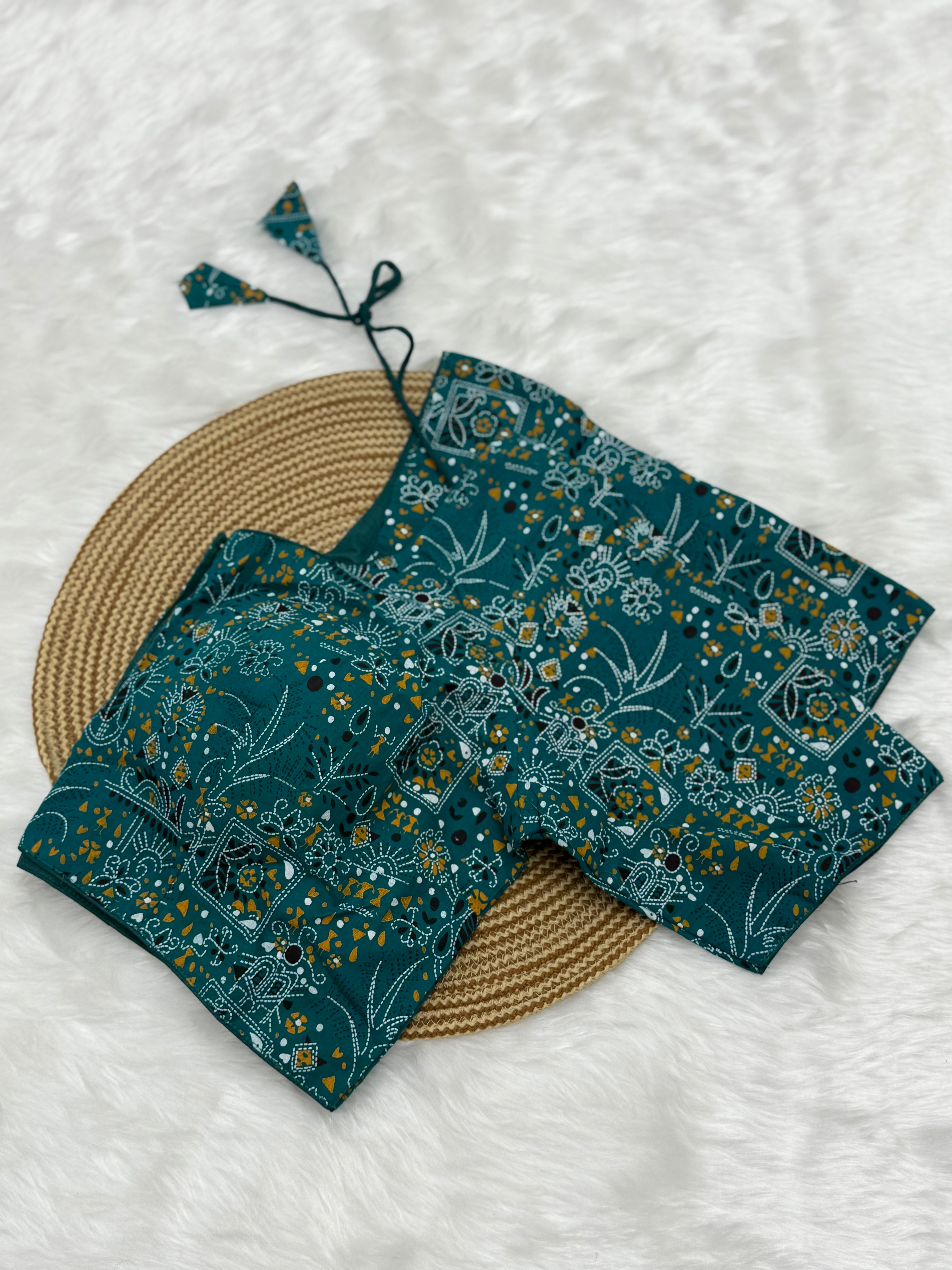 HIGH NECK COTTON READYMADE BLOUSE