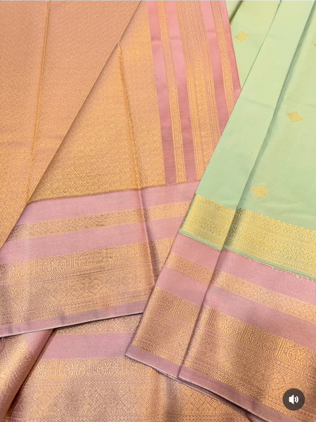 PREMIUM SEMI KANCHI SILK SAREE - PASTEL MINT
