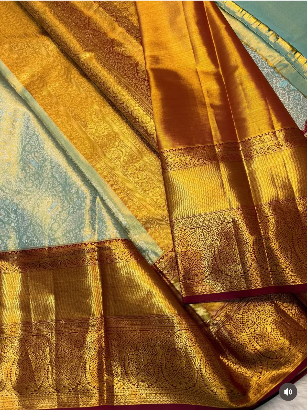 KANCHIPURAM PURE SILK SAREE | SILKMARK® CERTIFIED - SAGE GREEN (DUAL SHADE)