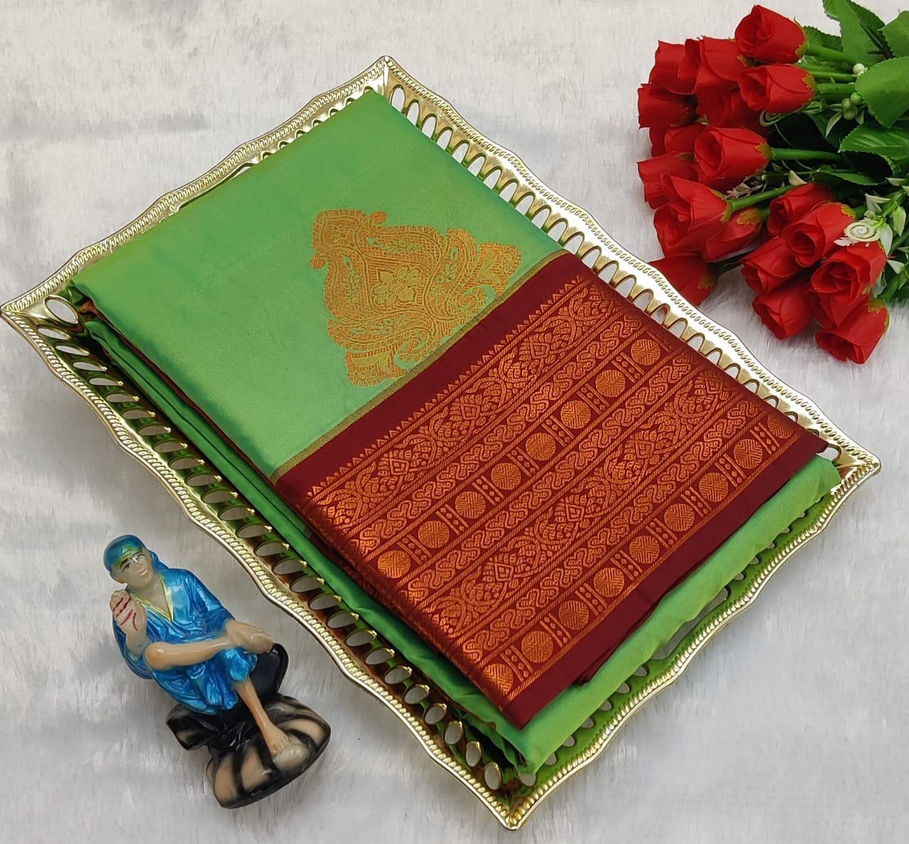 PREMIUM KORVAI SOFT SILK SAREE - SEAFOAM