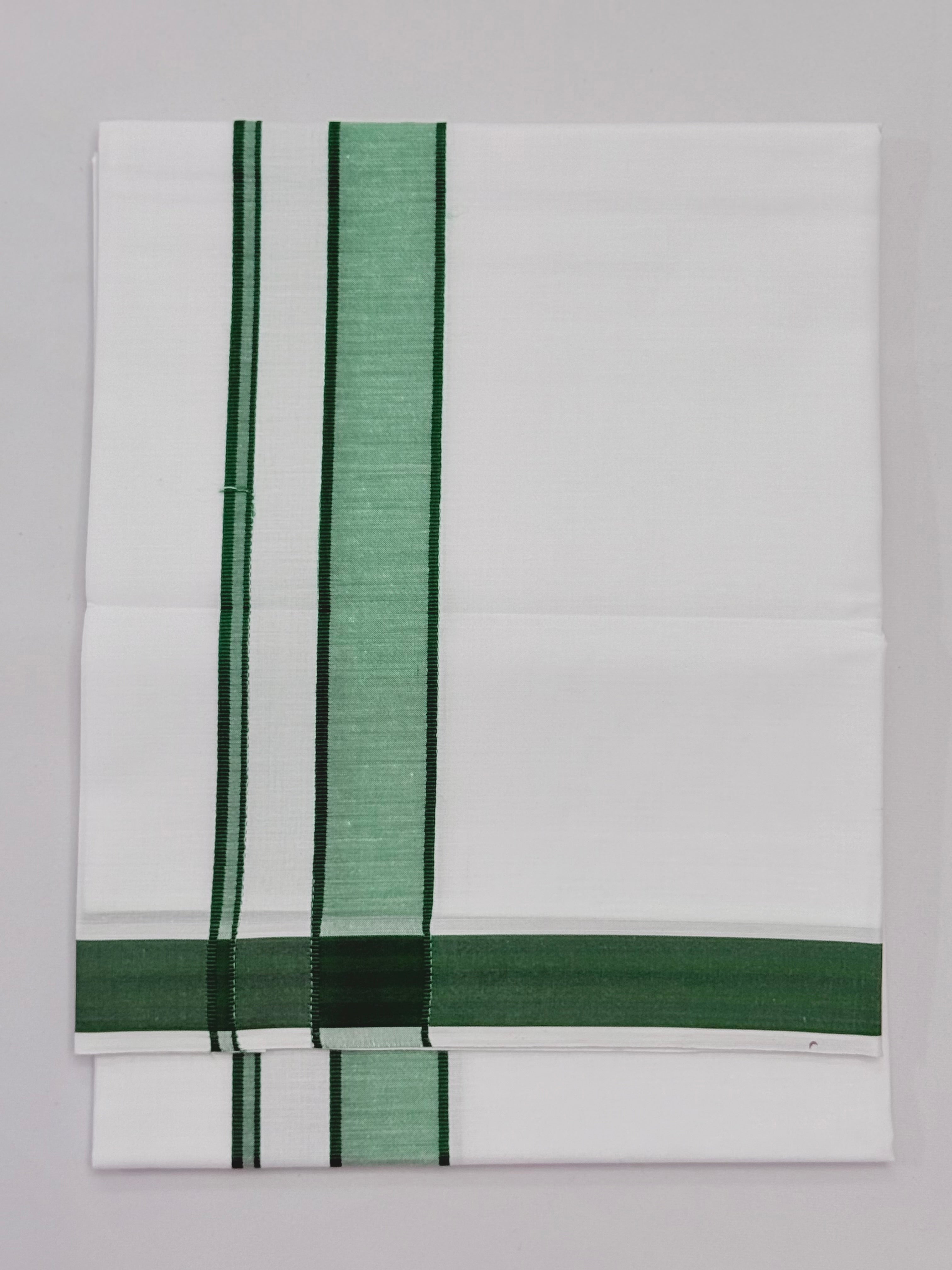 MEN'S SINGLE DHOTI WHITE WITH FANCY BORDER