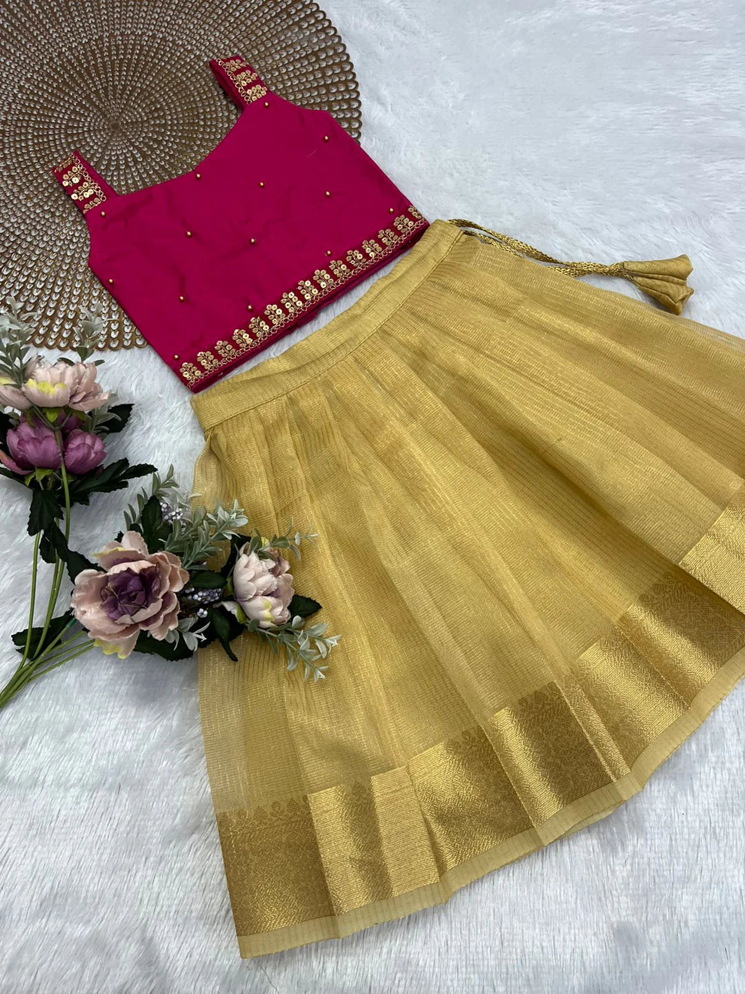 PINK GOLD TOP & SKIRT
