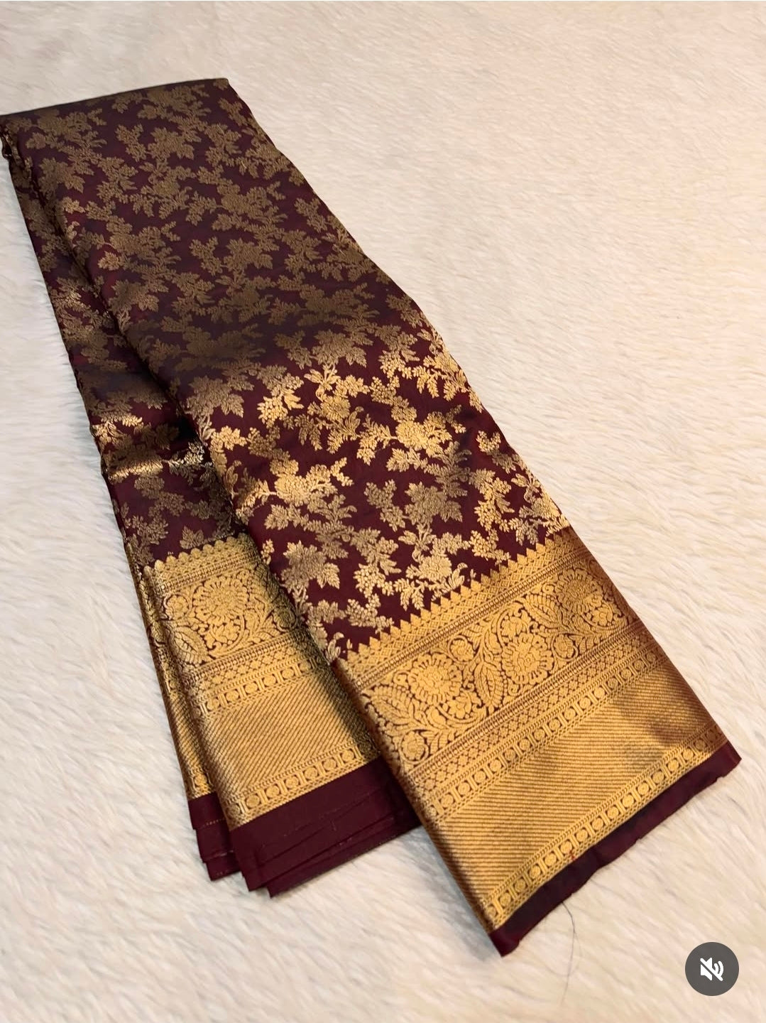PREMIUM SEMI KANCHI SILK SAREE - CHOCLATE BROWN