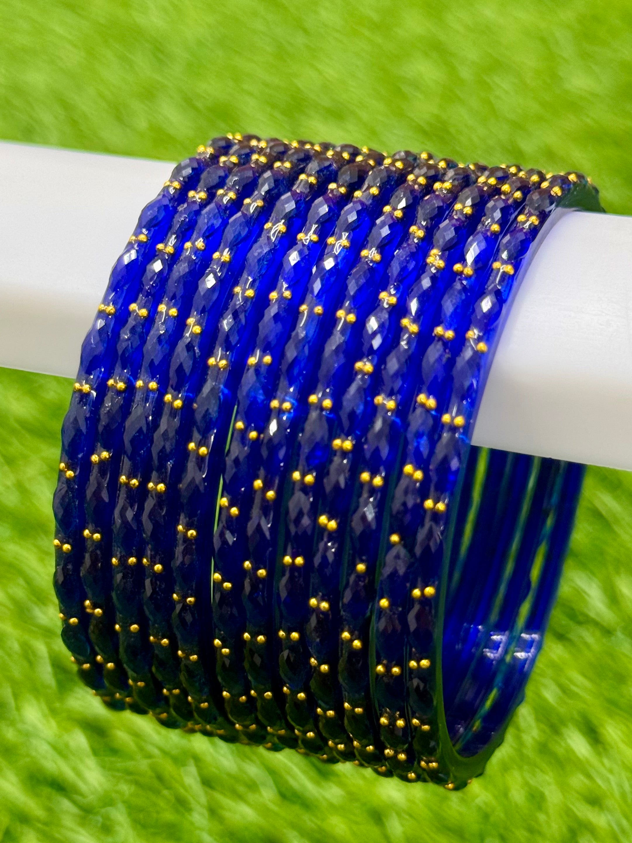 RAINDROP GLASS BANGLES PACK OF 12
