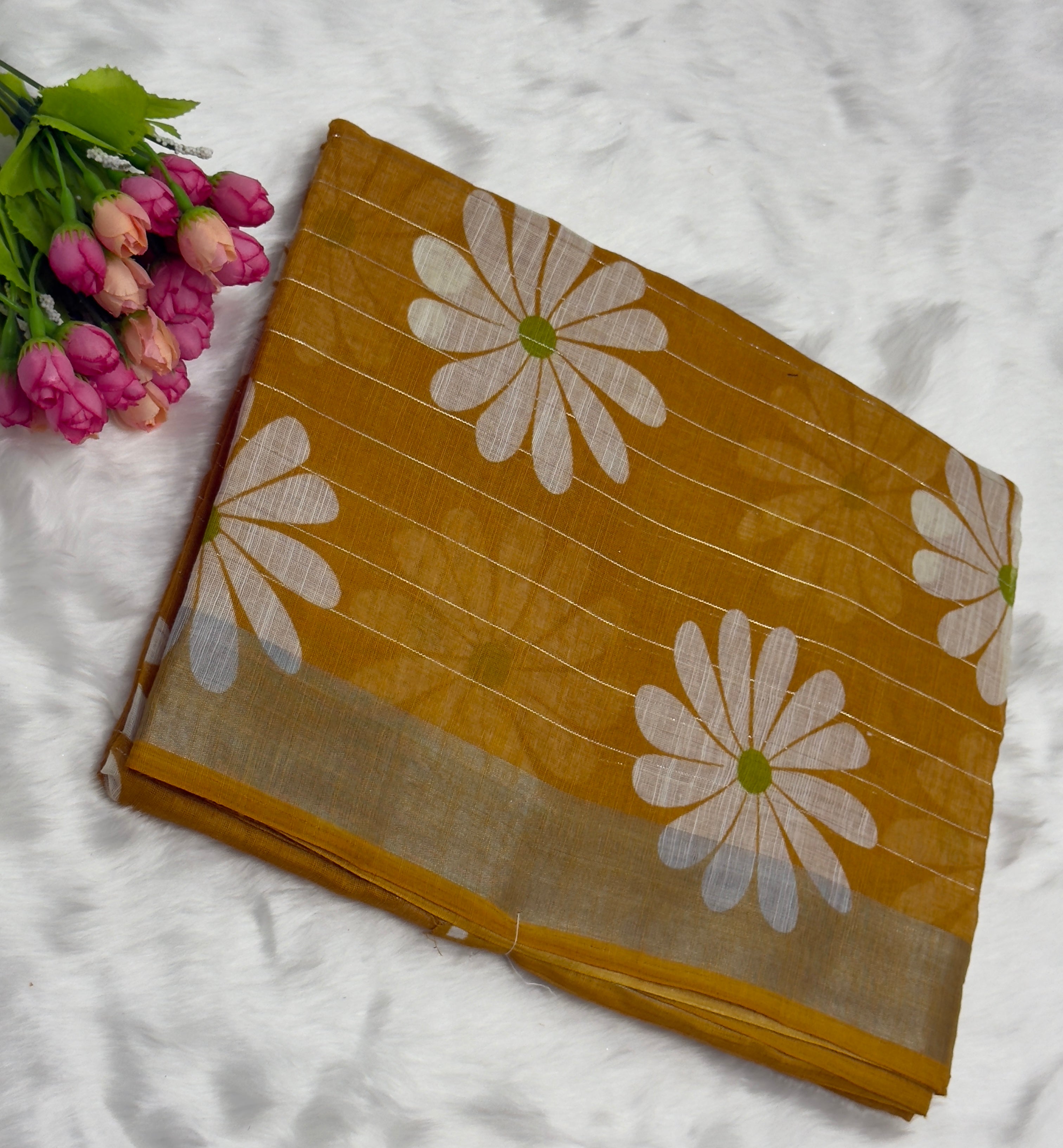 FANCY DOLLA SILK SAREE - YELLOW