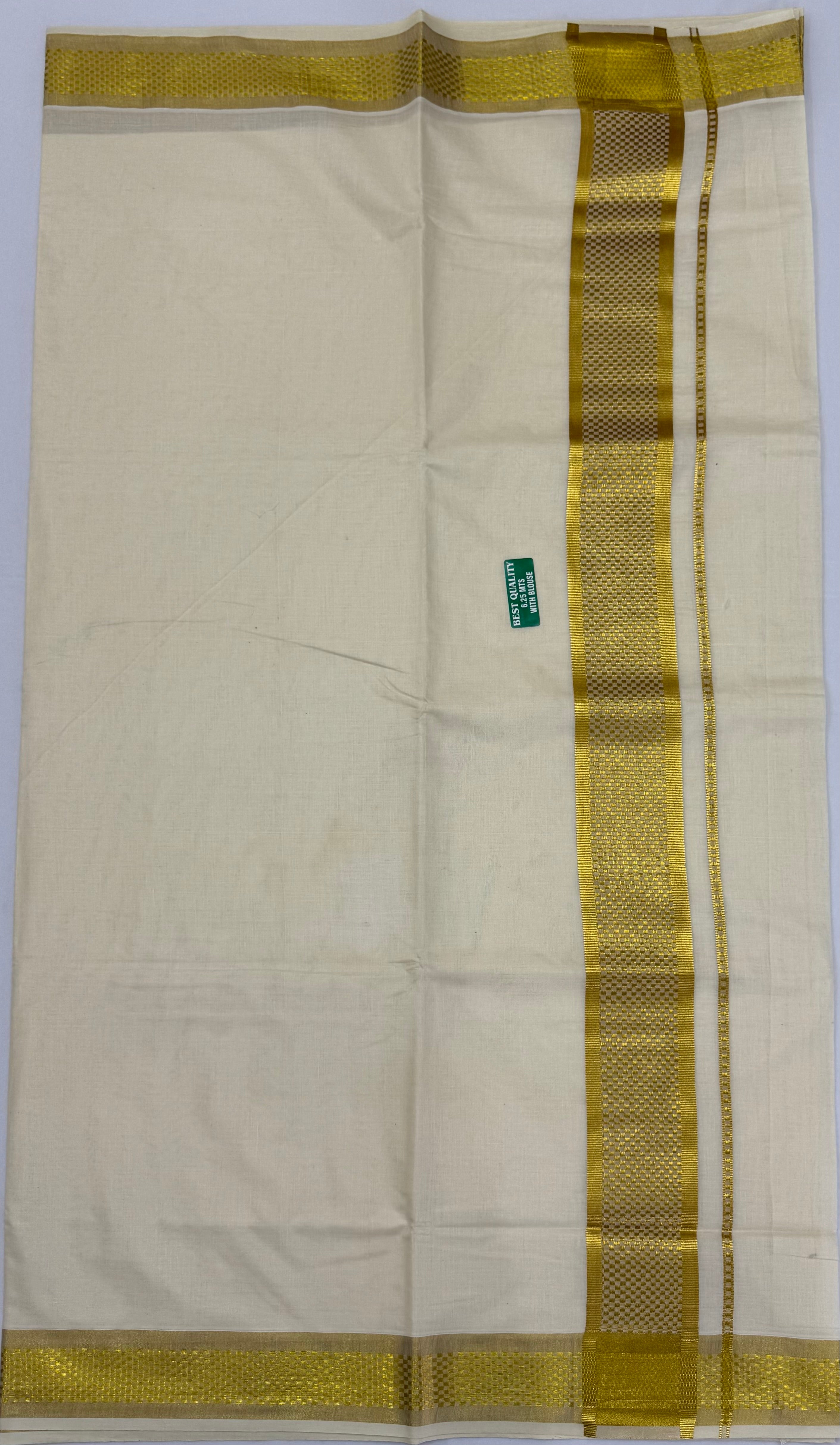 PREMIUM KERALA KASAVU COTTON SAREE - GOLD