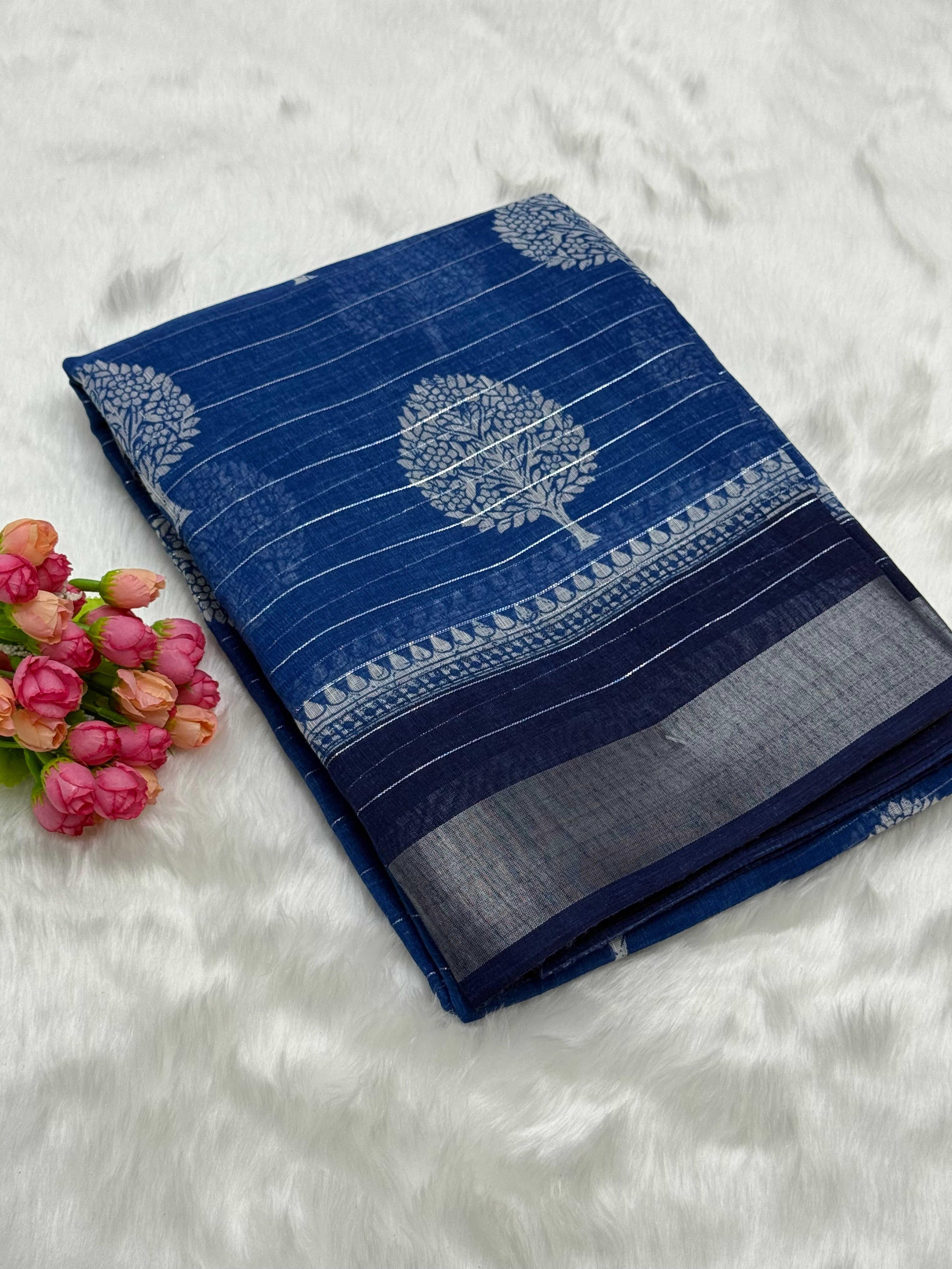 FANCY DOLLA SILK SAREE - BLUE