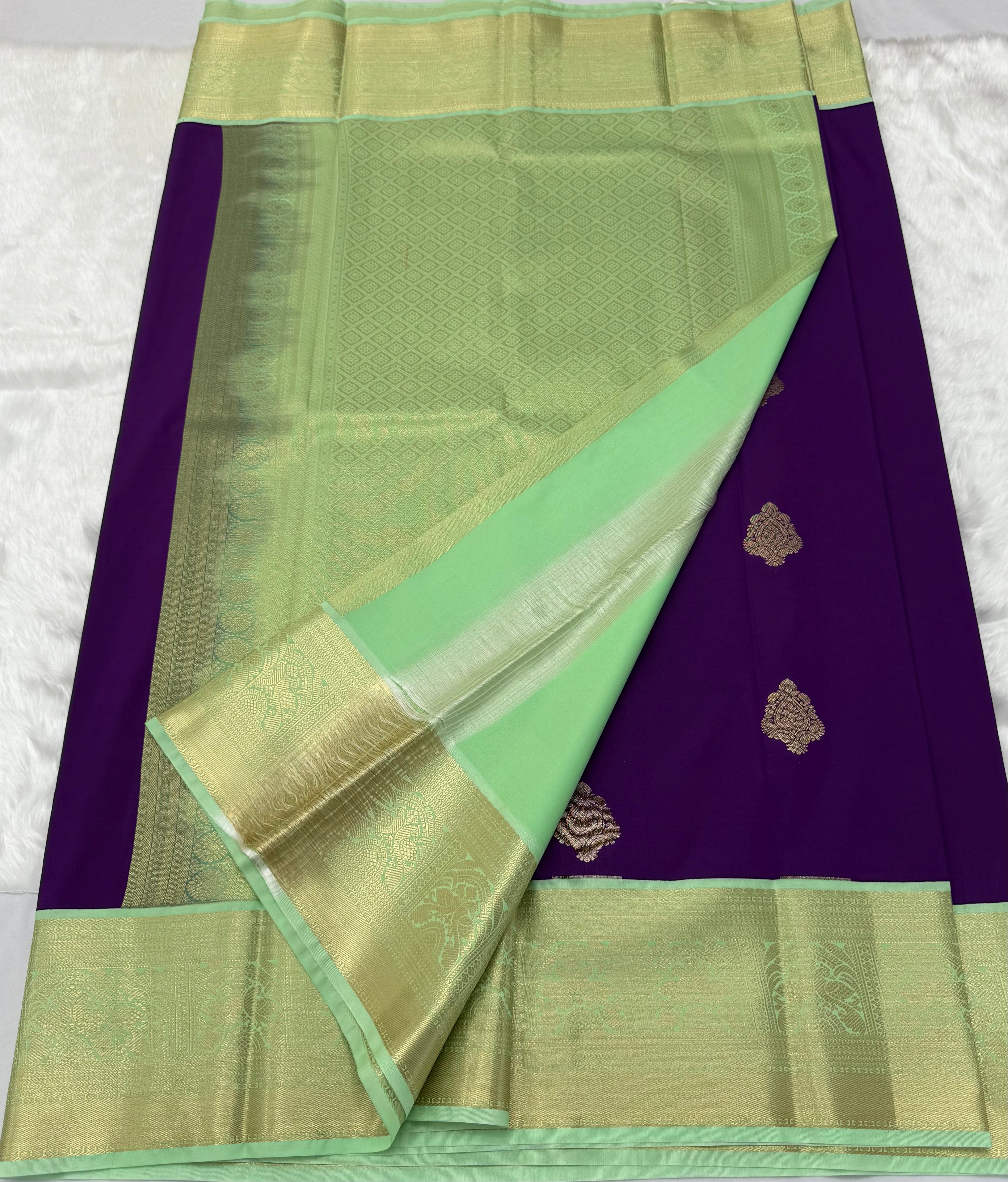 PREMIUM SEMI KANCHI SILK SAREE - VIOLET