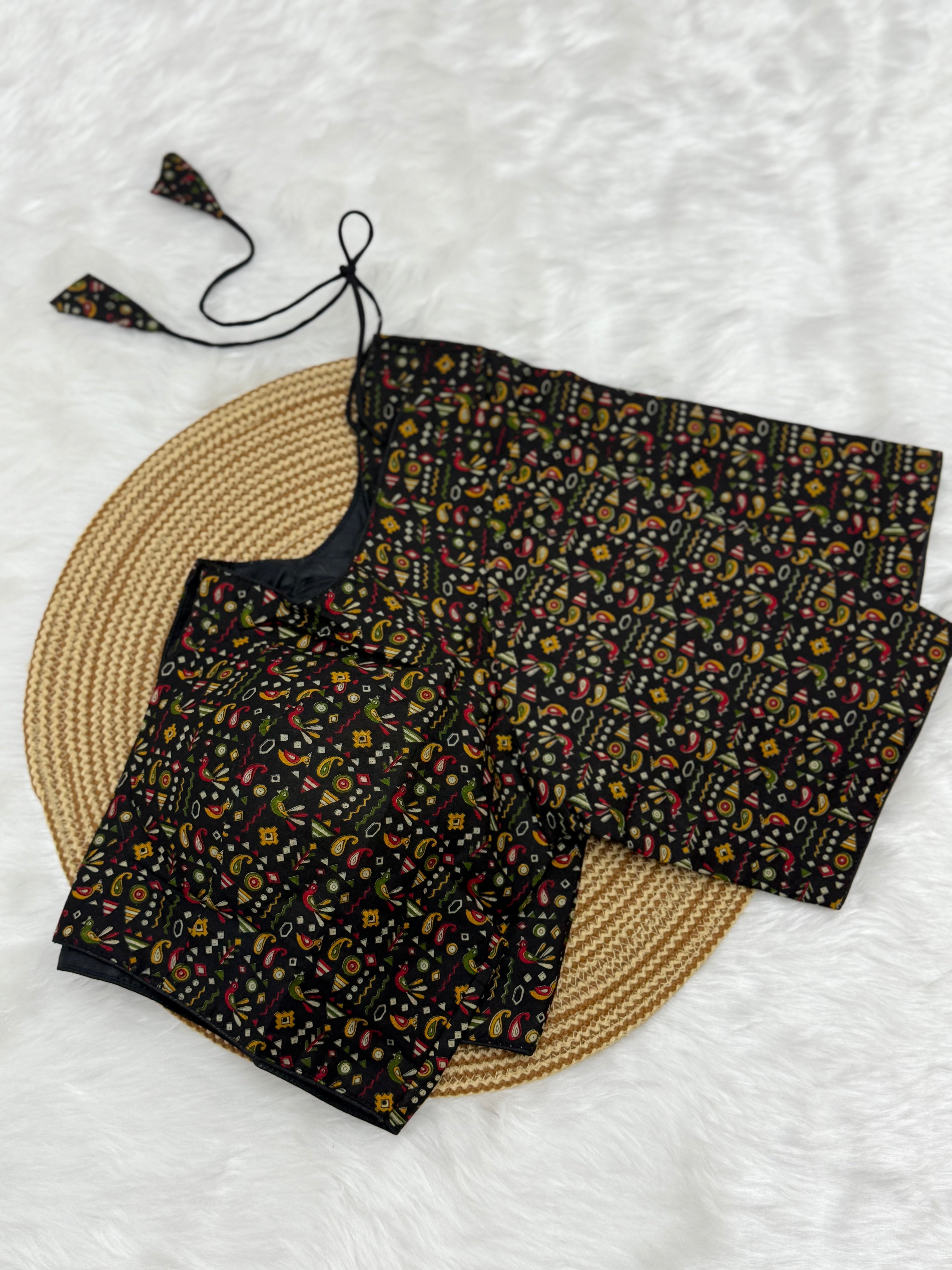 HIGH NECK COTTON READYMADE BLOUSE
