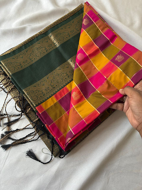 PREMIUM SAMPANGI PINK GREEN PAALUM PAZHAMUM SAREE