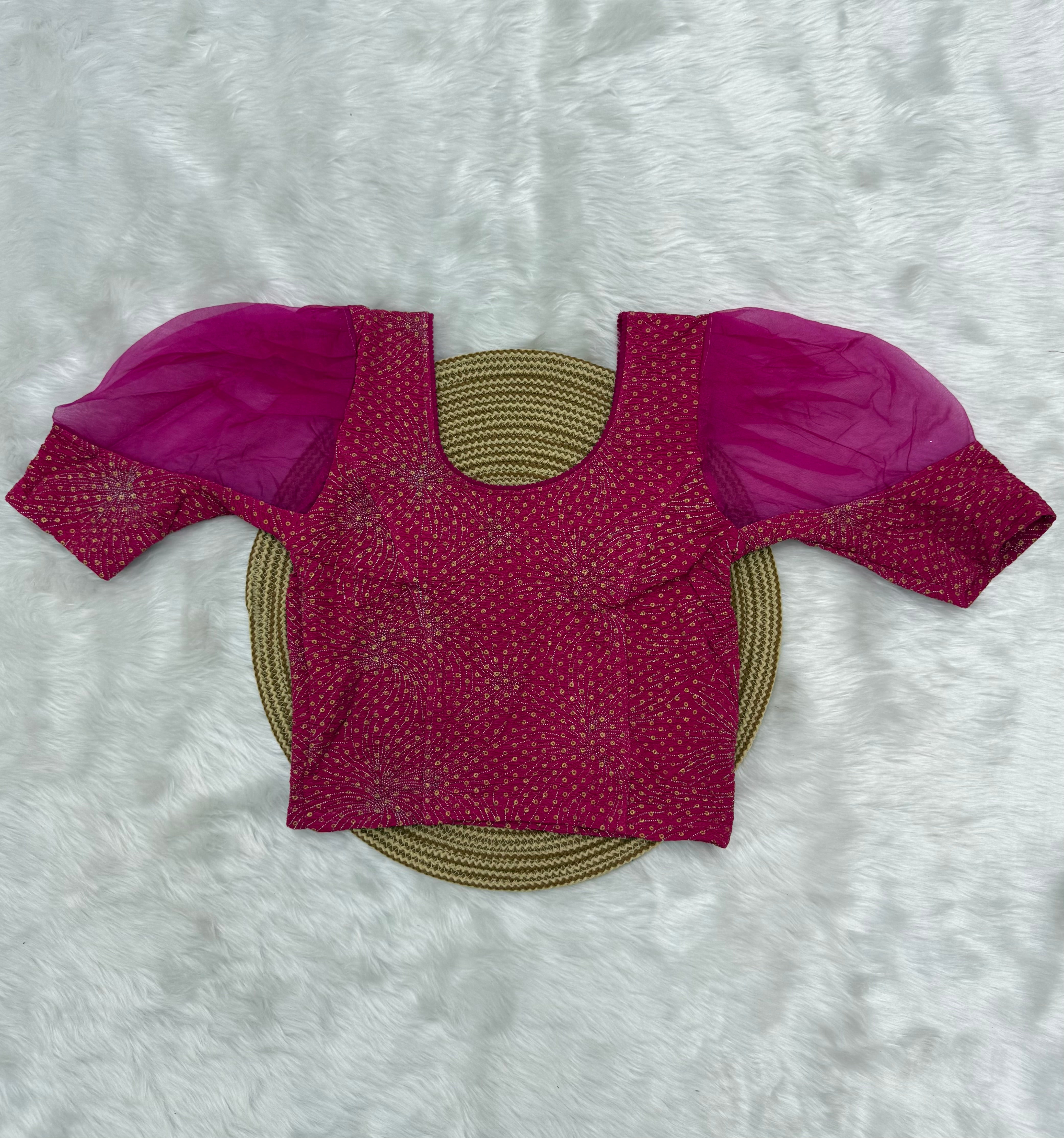 DESIGNER STRETCHABLE BLOUSE - PINK
