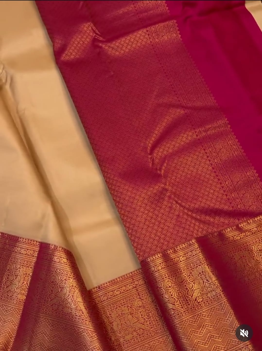 KANCHIPURAM PURE SILK SAREE | SILKMARK® CERTIFIED - CREAM