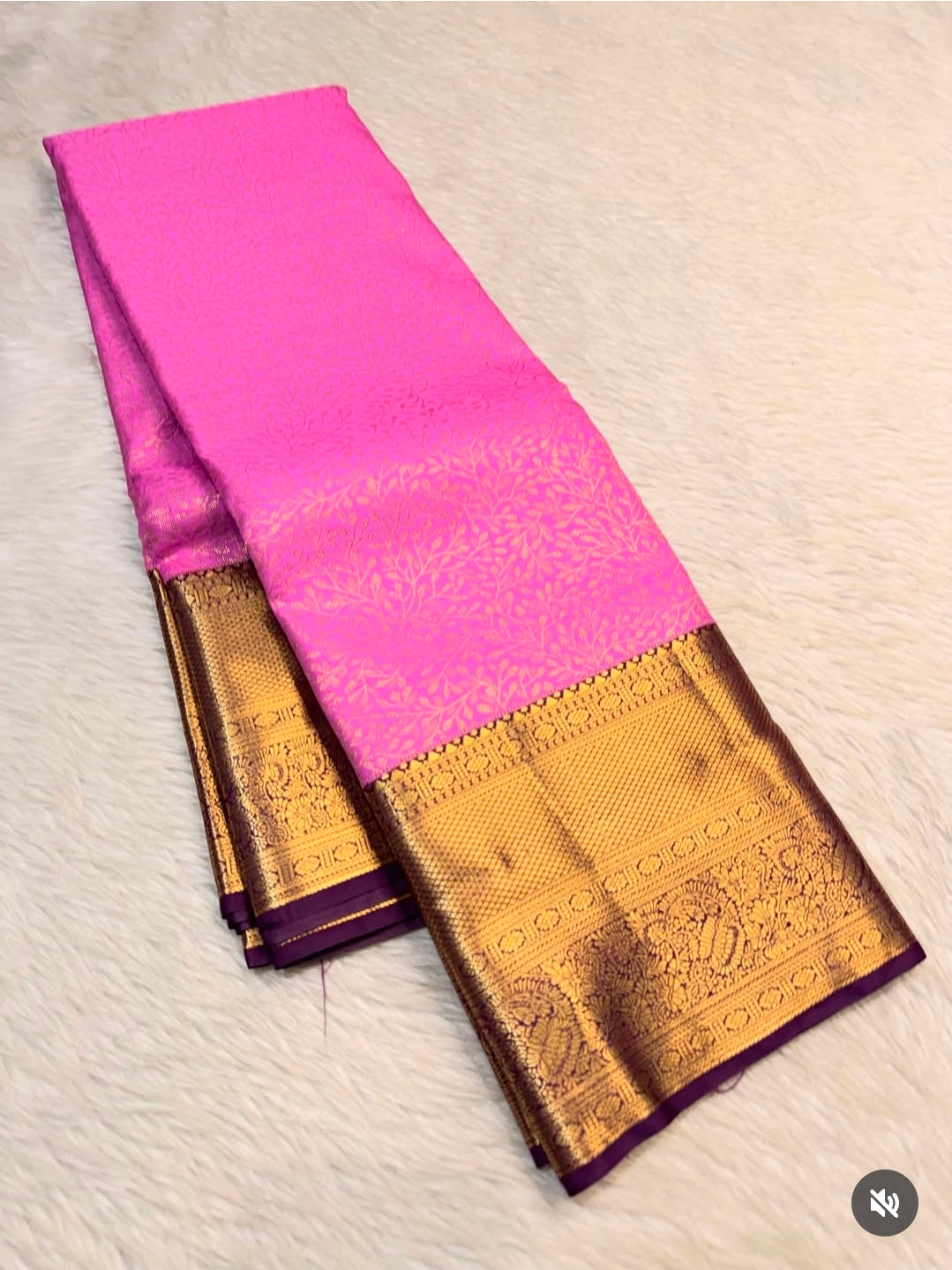 PREMIUM SEMI KANCHI SILK SAREE - ROSE PINK