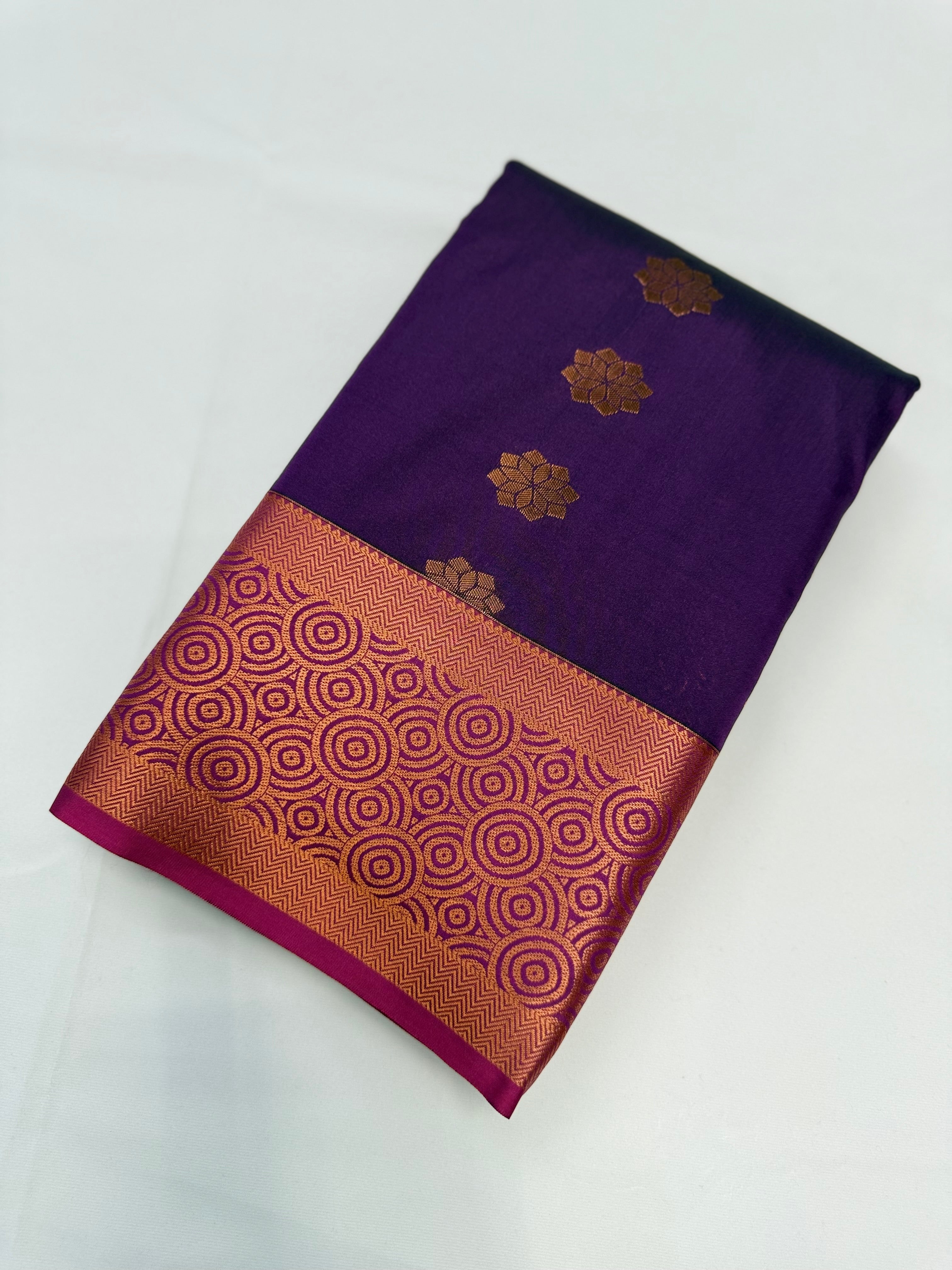 KARUNYA'S SPECIAL SOFT SILK SAREE - SILKCUT PURPLE