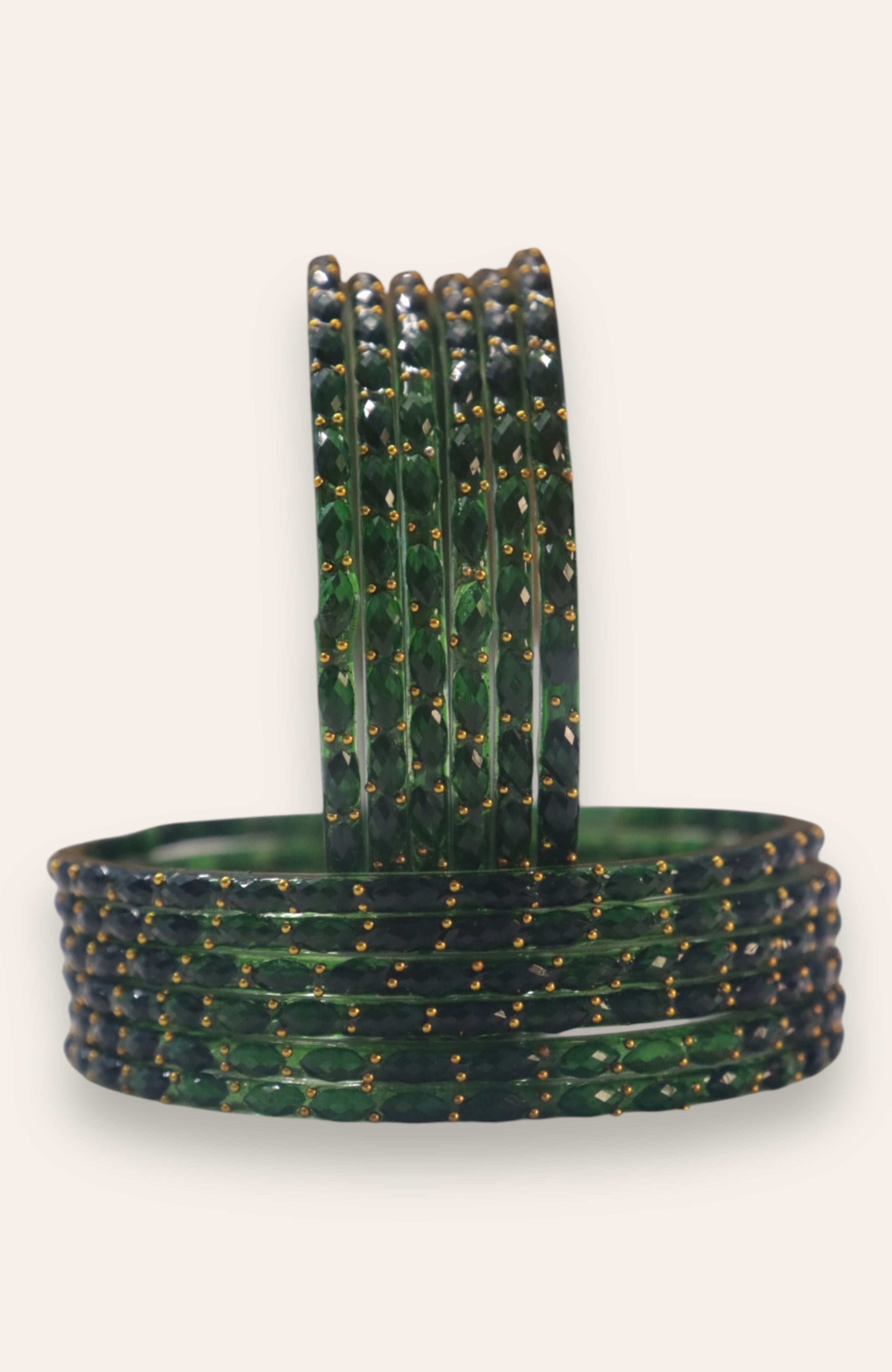 RAINDROP GLASS BANGLES PACK OF 12