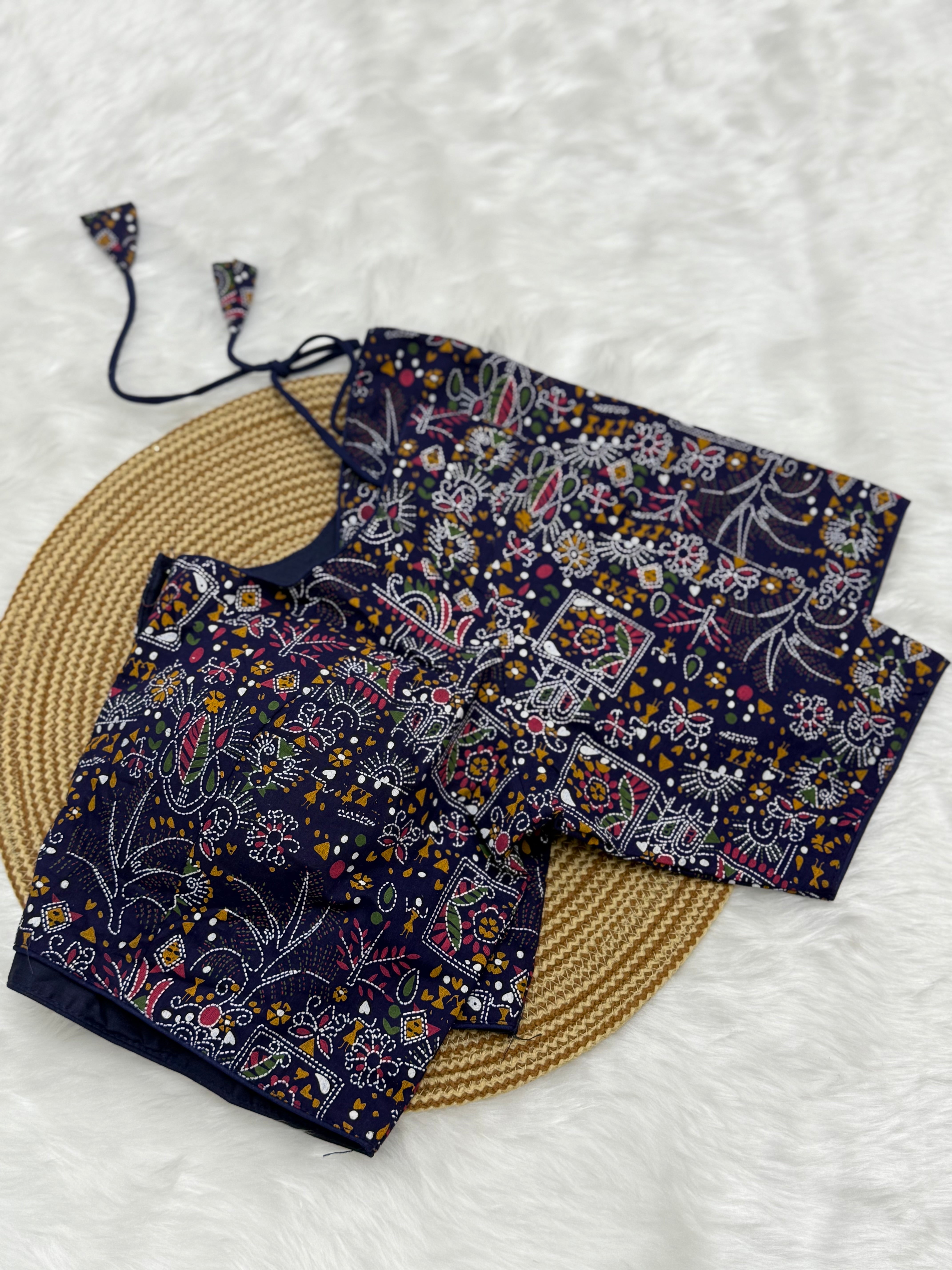 HIGH NECK COTTON READYMADE BLOUSE
