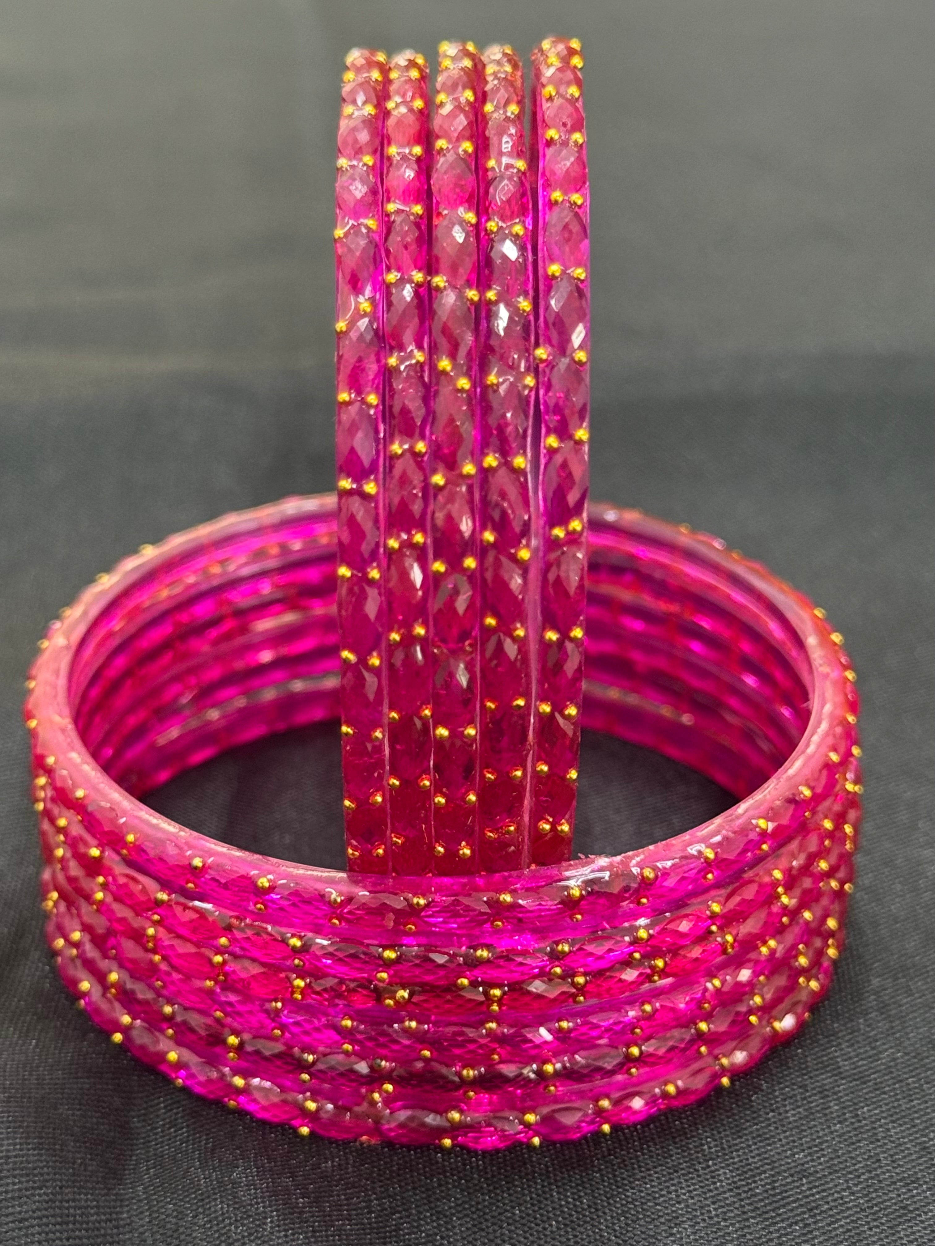 RAINDROP GLASS BANGLES PACK OF 12