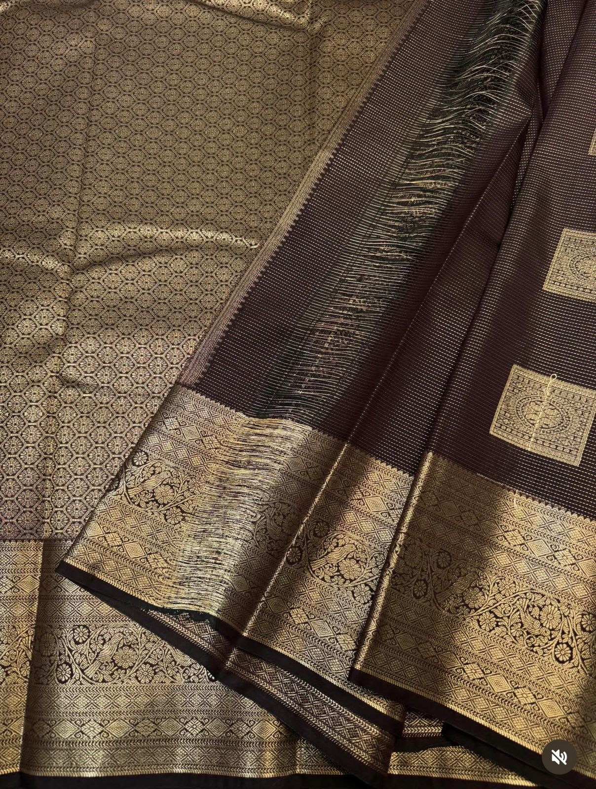 PREMIUM SEMI KANCHI SILK SAREE - BROWN