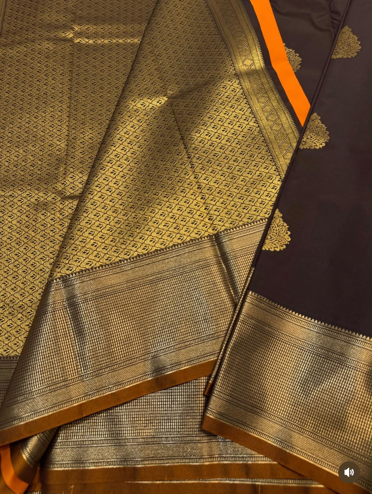 PREMIUM SEMI KANCHI SILK SAREE - BROWN