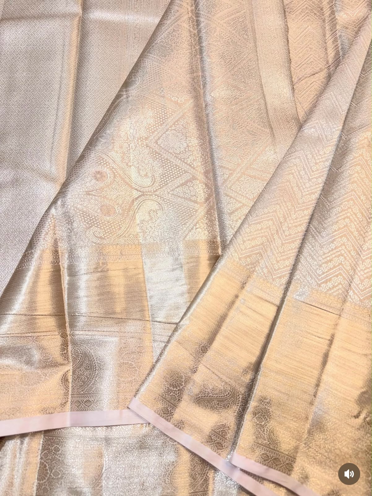 PREMIUM KANCHI TISSUE SILK SAREE - SOFT BABY PINK