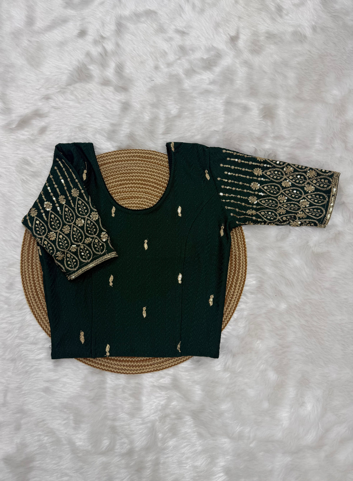 DESIGNER STRETCHABLE BLOUSE - GREEN