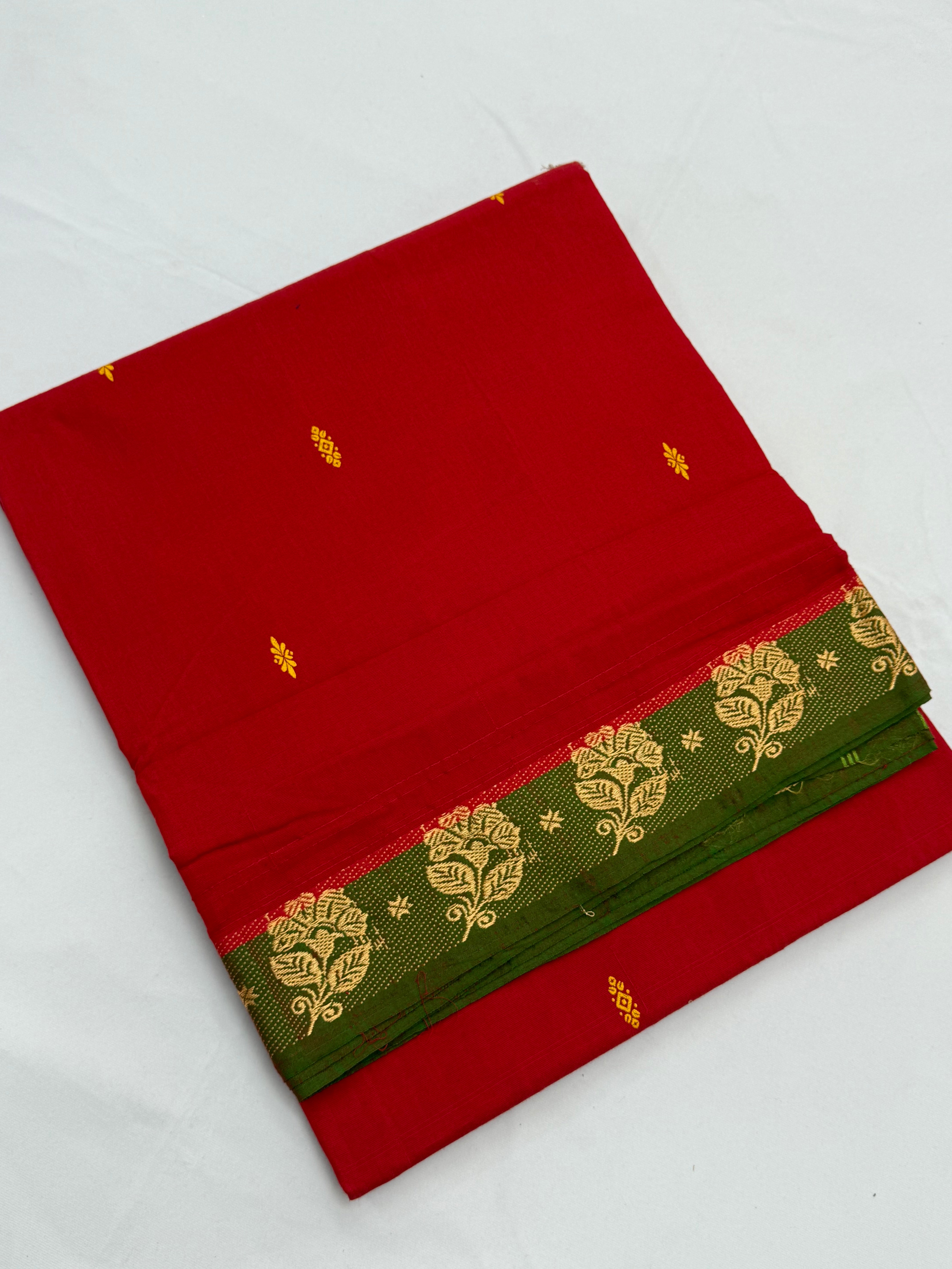 CHETTINADU COTTON SAREES - RED