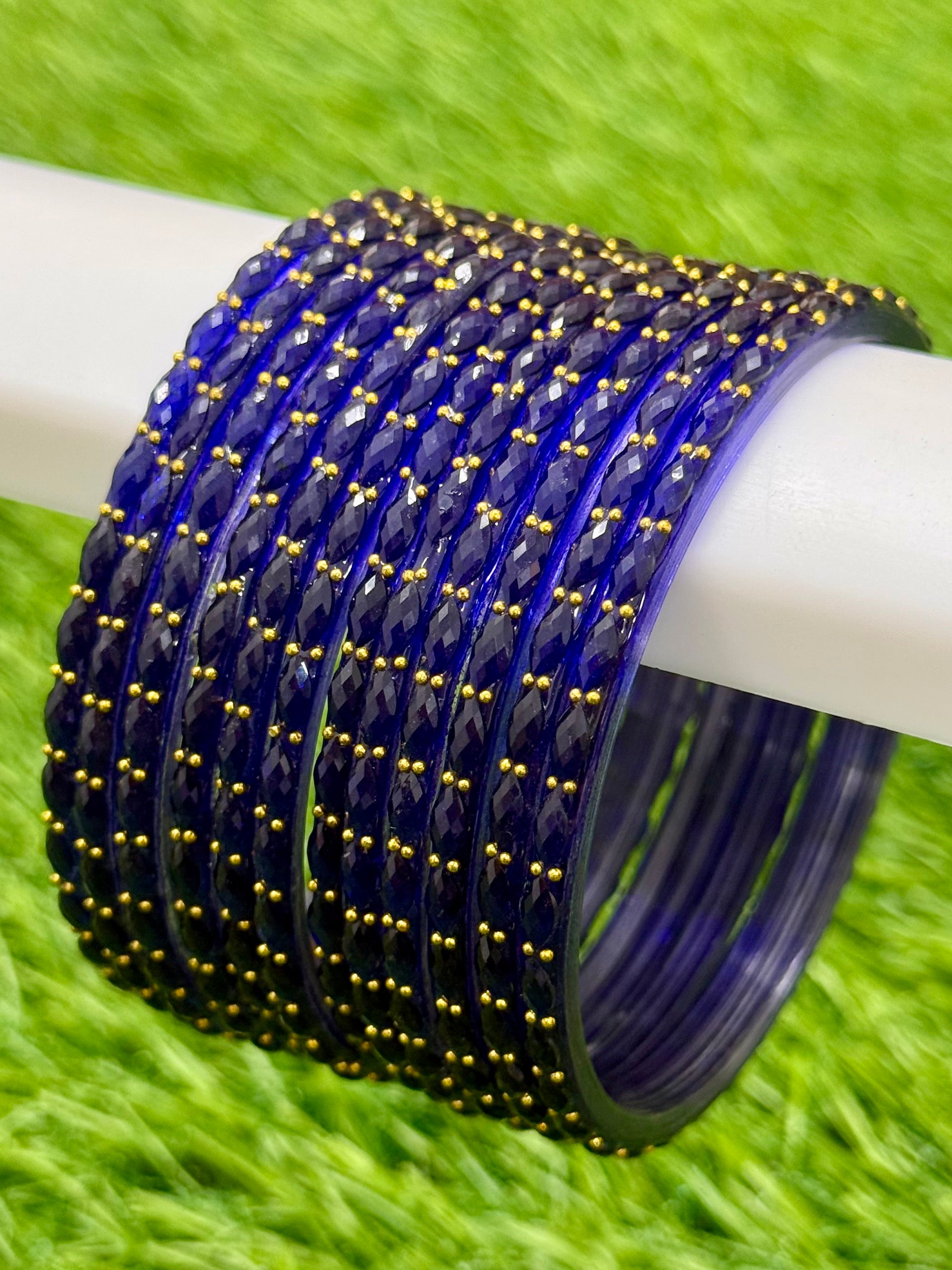 RAINDROP GLASS BANGLES PACK OF 12