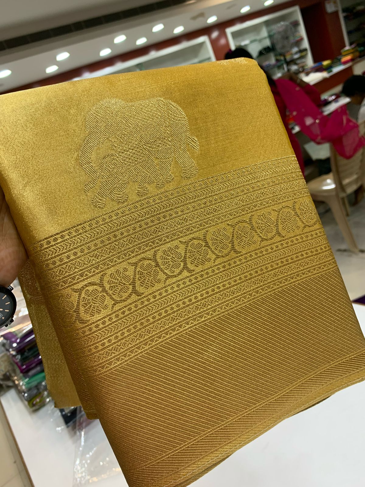 PREMIUM BANARAS HANDLOOM TISSUE SAREE - GOLD