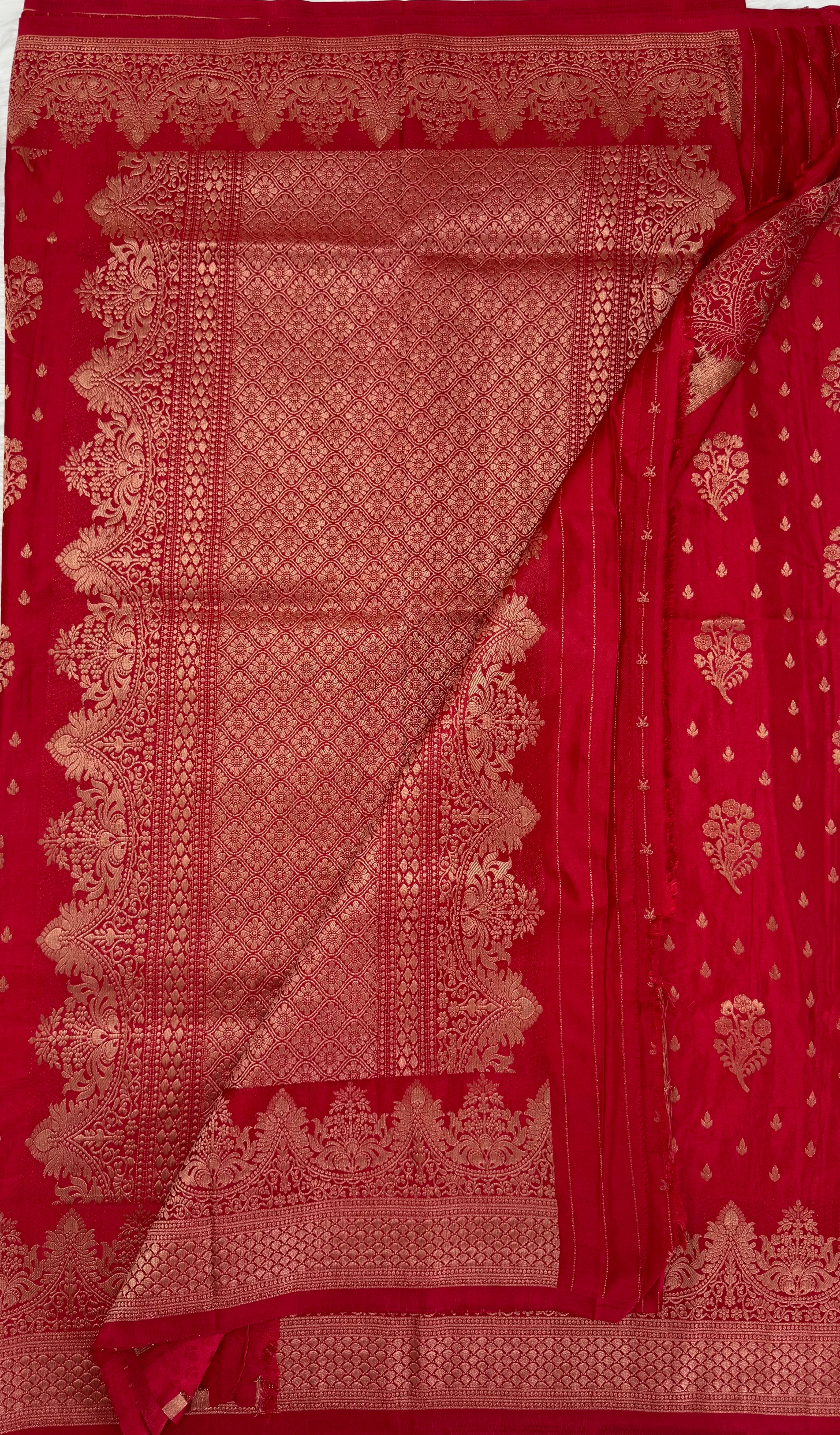 PREMIUM BANARASI MASHRU SILK SAREE - RED